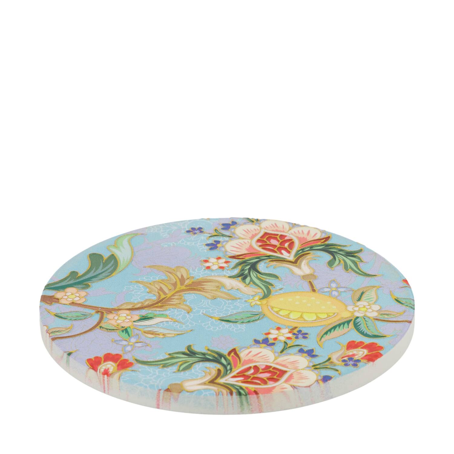 Decorative tile round ceramic with magnet 10.3x10.3x0.7cm 4pc