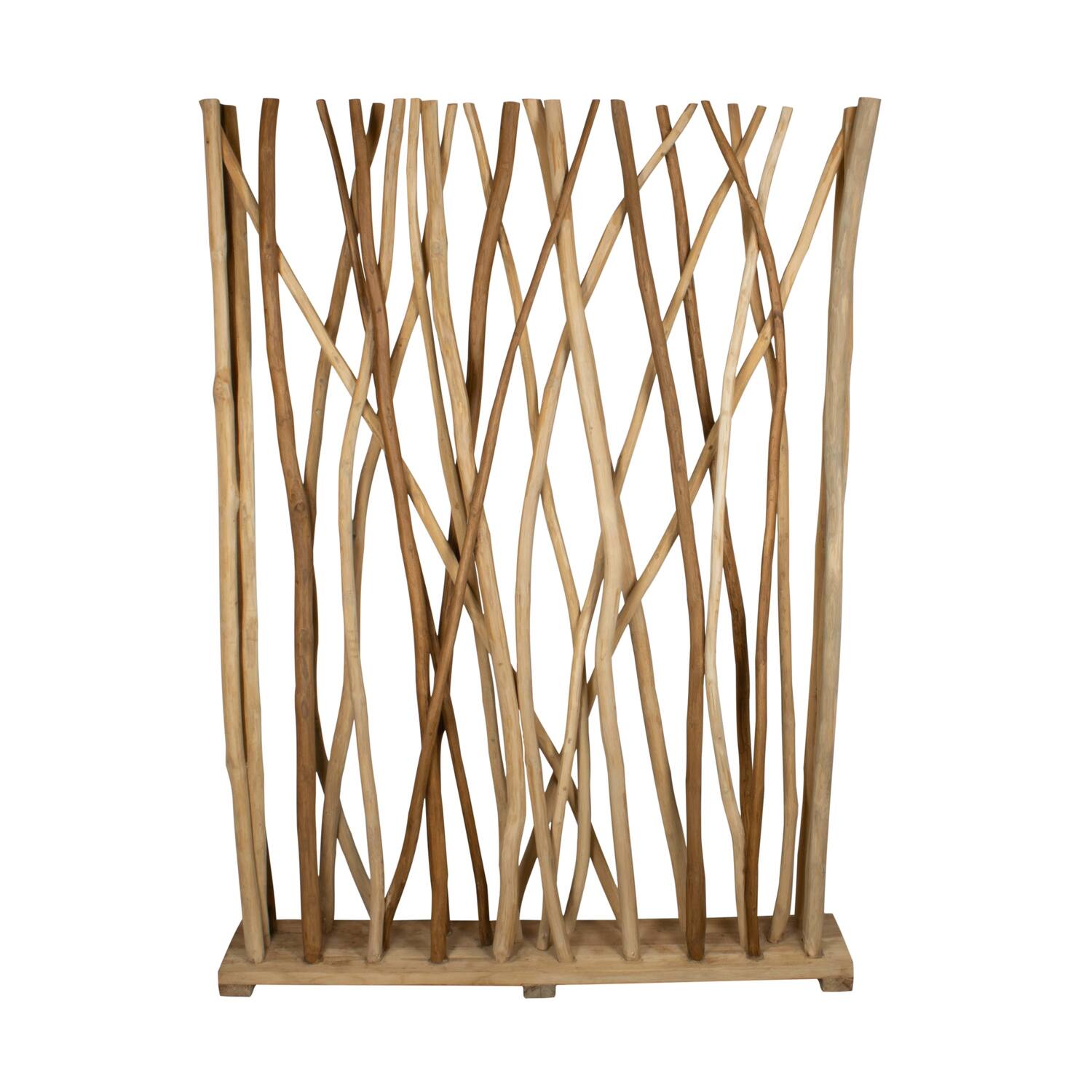 Divider teak wood on stand 118x20x160cm