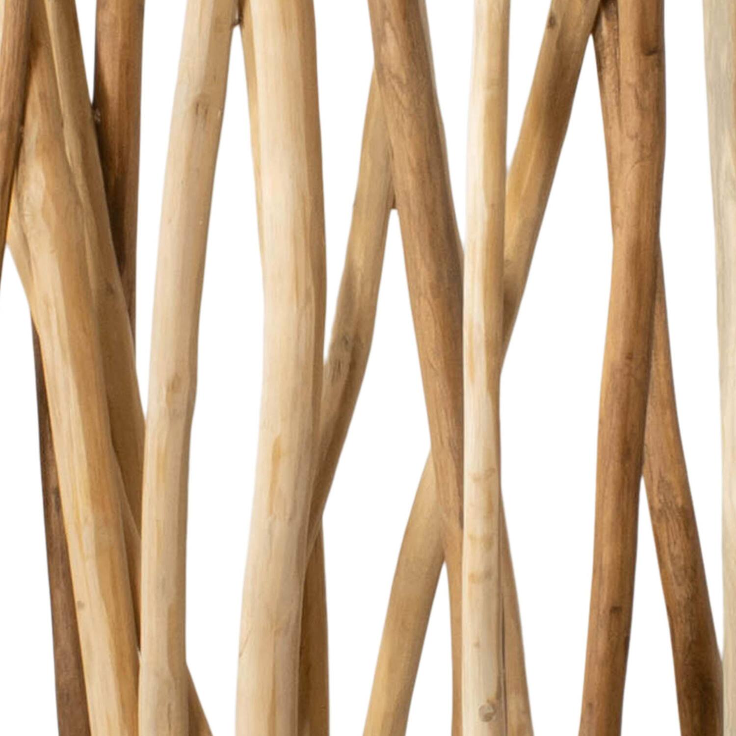 Divider teak wood on stand 118x20x160cm