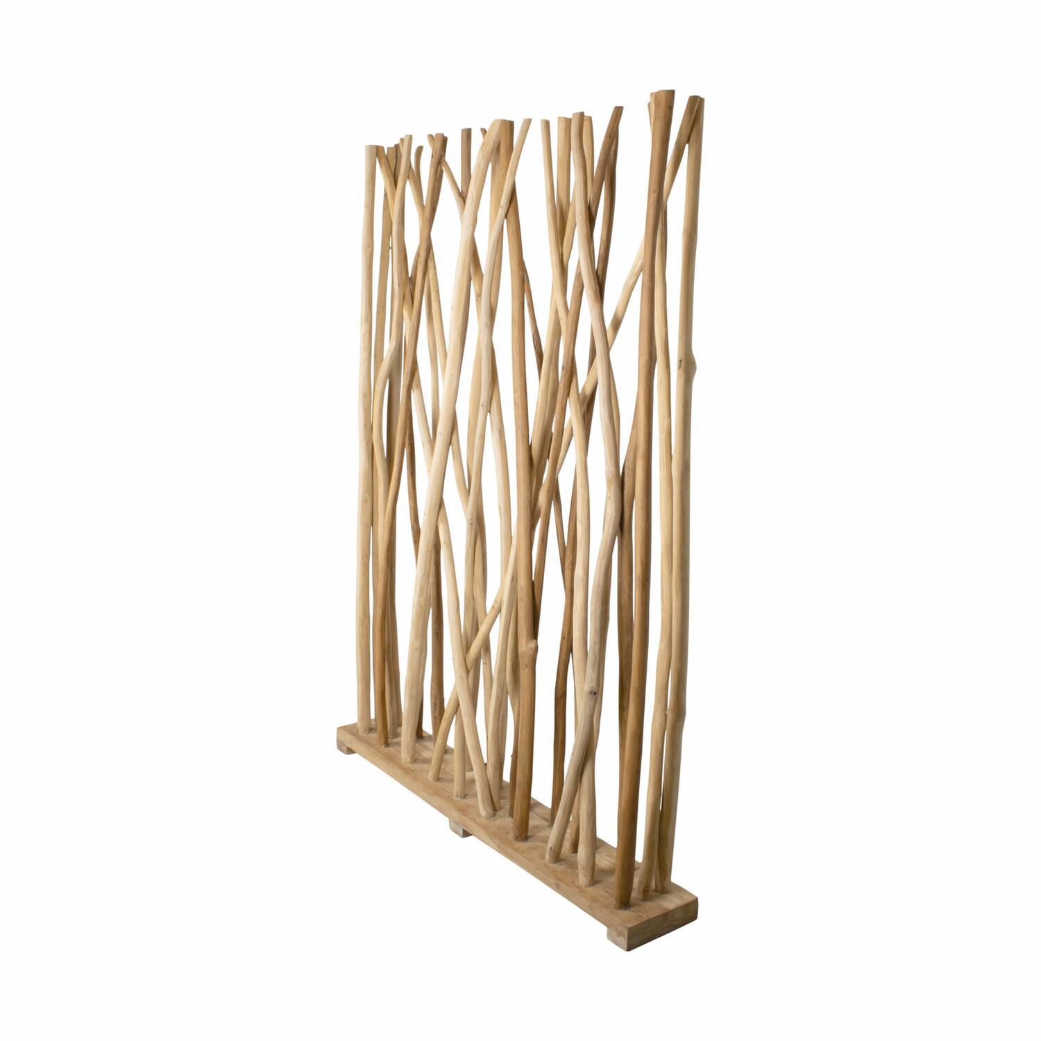 Divider teak wood on stand 118x20x160cm
