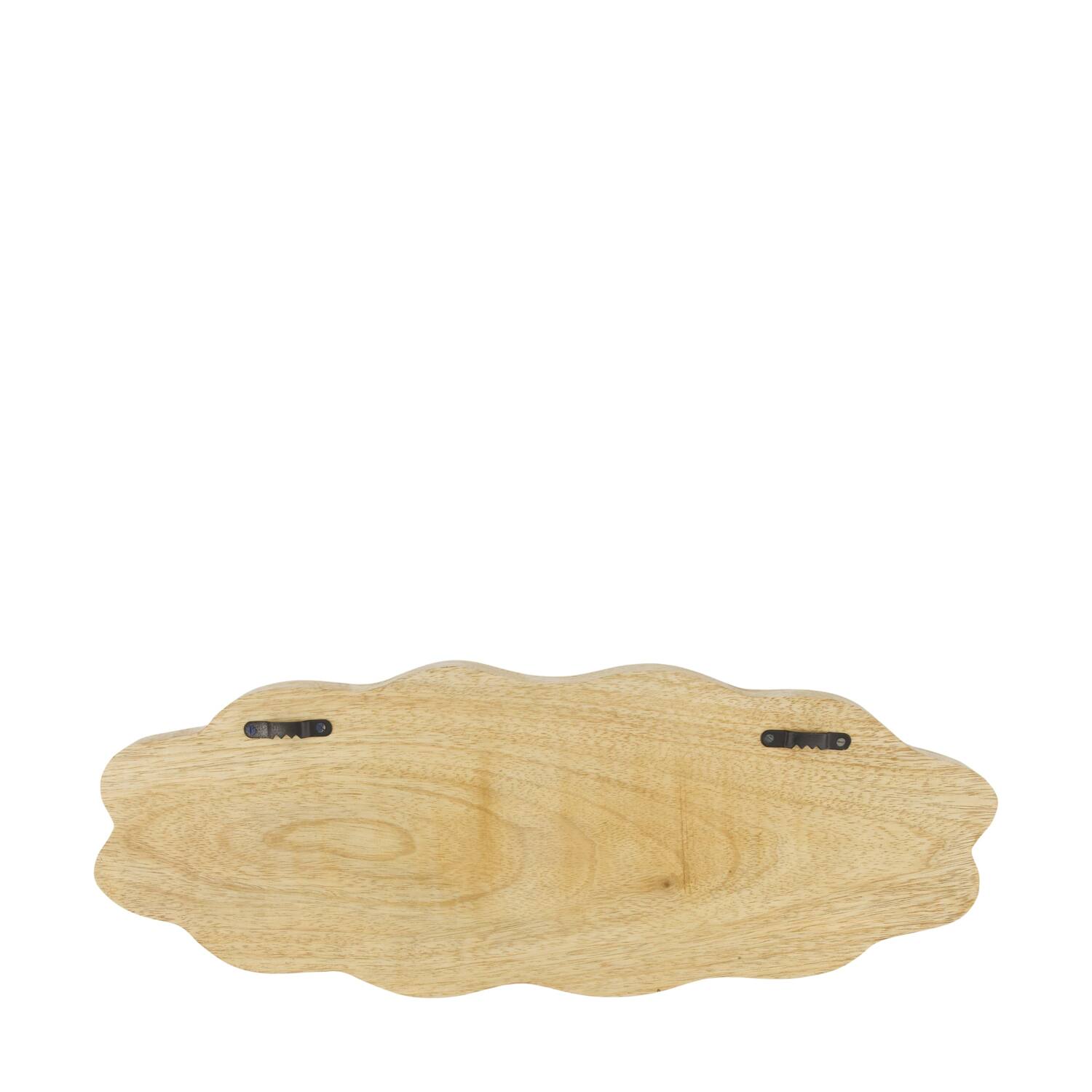 Coat rack mango wood with 3 hooks 48x18x9.5cm - Natural