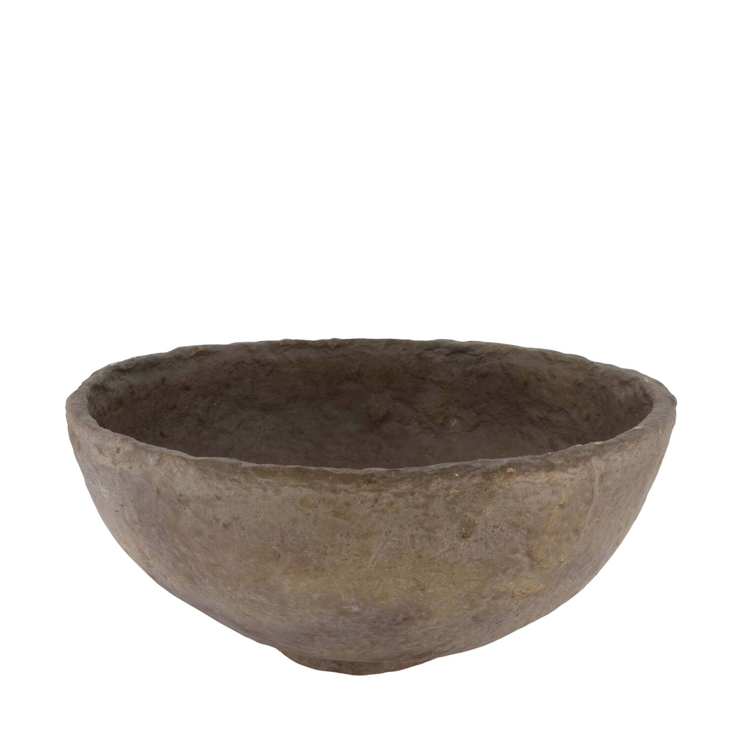 Bowl round paper mache 37x37x18cm - Brown