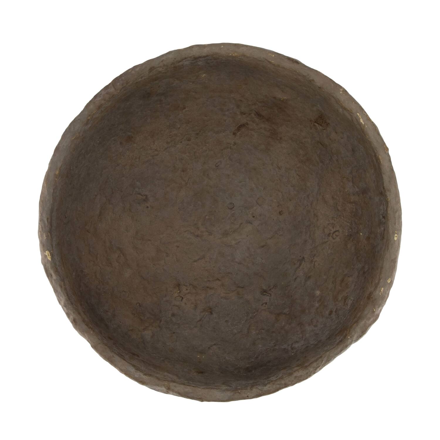 Bowl round paper mache 37x37x18cm - Brown
