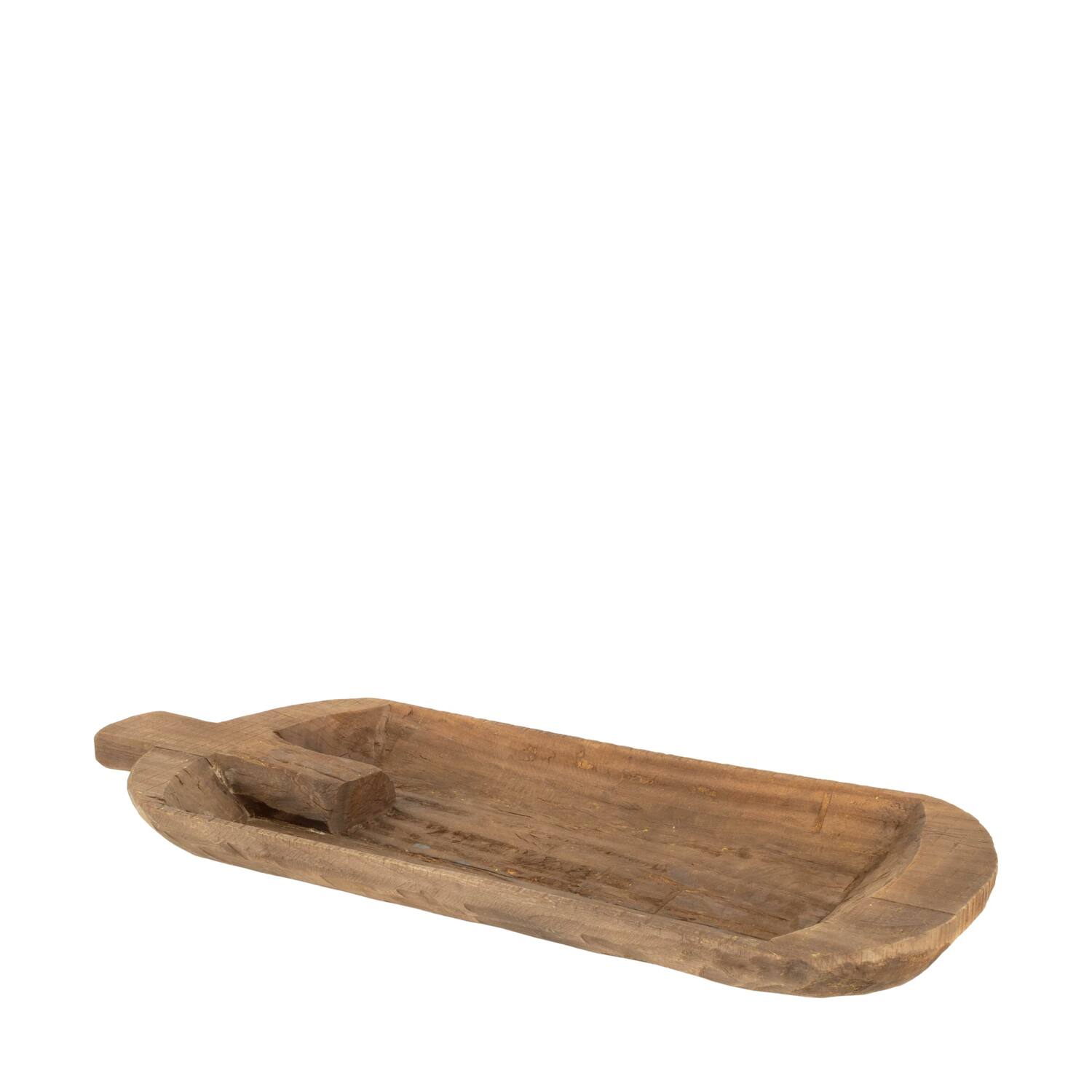 Plate rectangular reclaimed wood 78x35x8cm - Brown