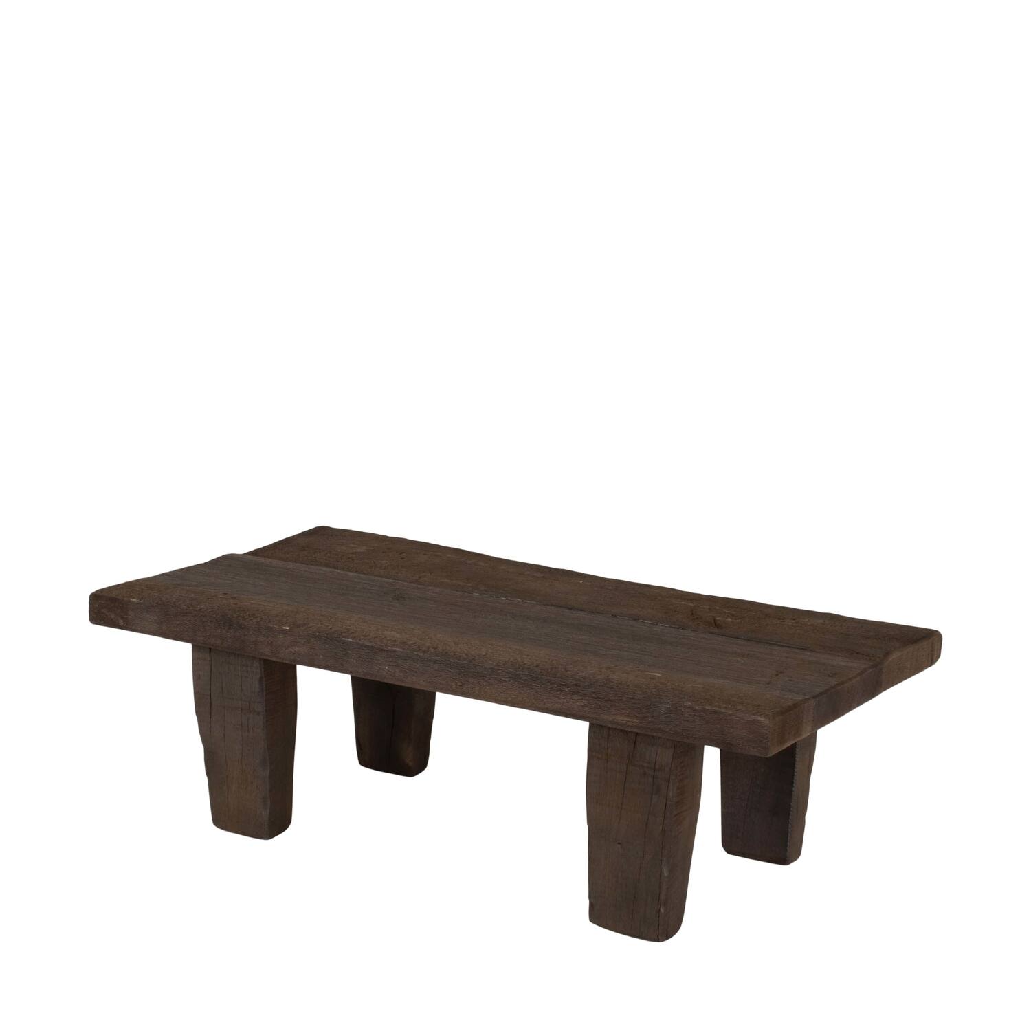 Side table rectangular reclaimed wood vintage 58x29x19cm - Brown