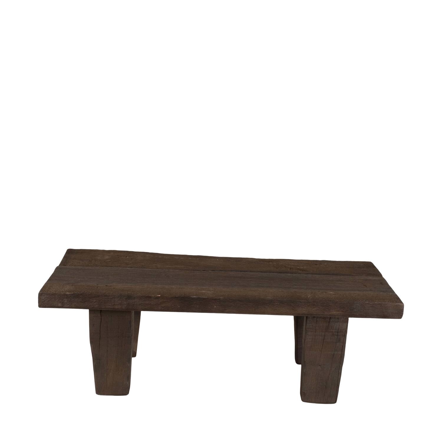 Side table rectangular reclaimed wood vintage 58x29x19cm - Brown