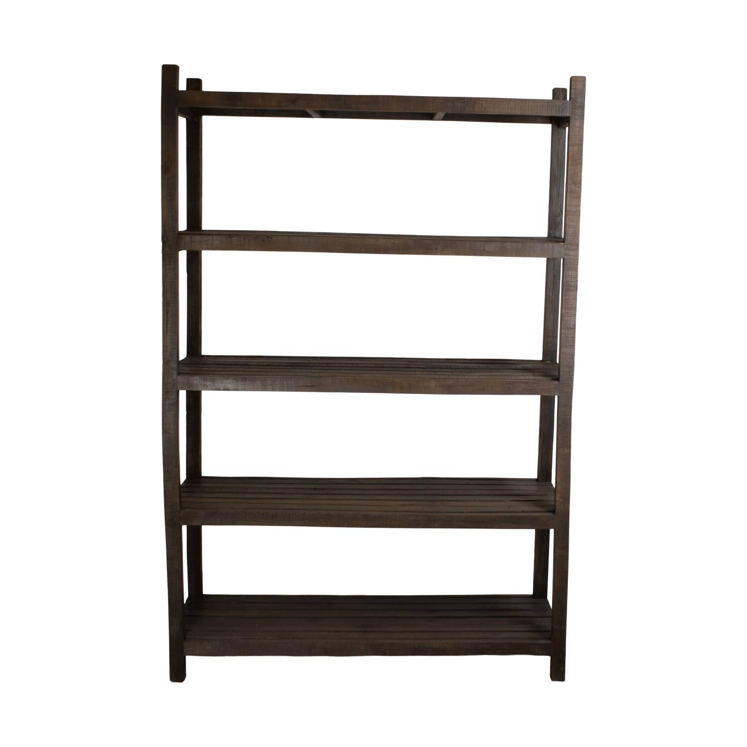 Cabinet rectangular reclaimed wood 120x45x180cm - Brown