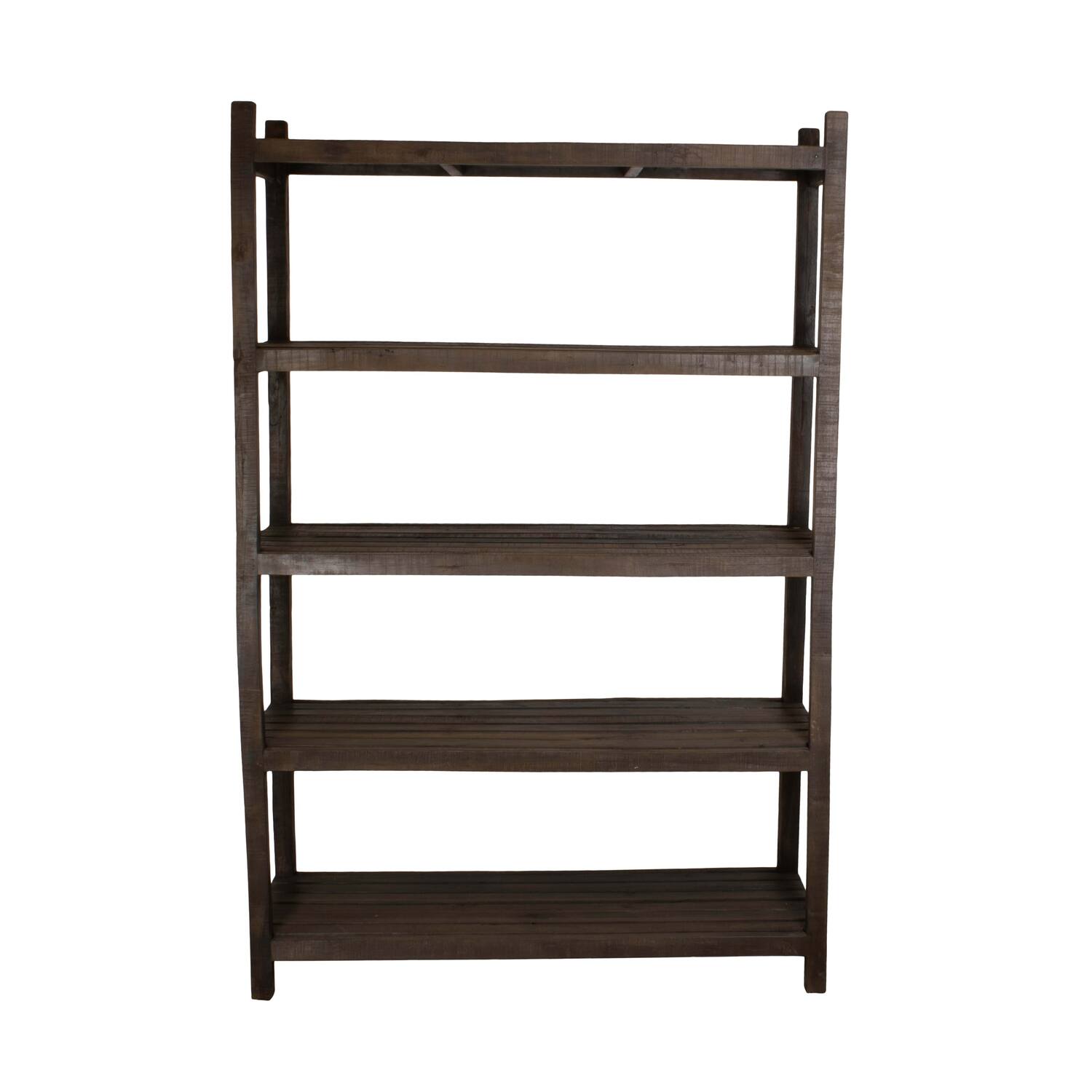 Cabinet rectangular reclaimed wood 120x45x180cm - Brown