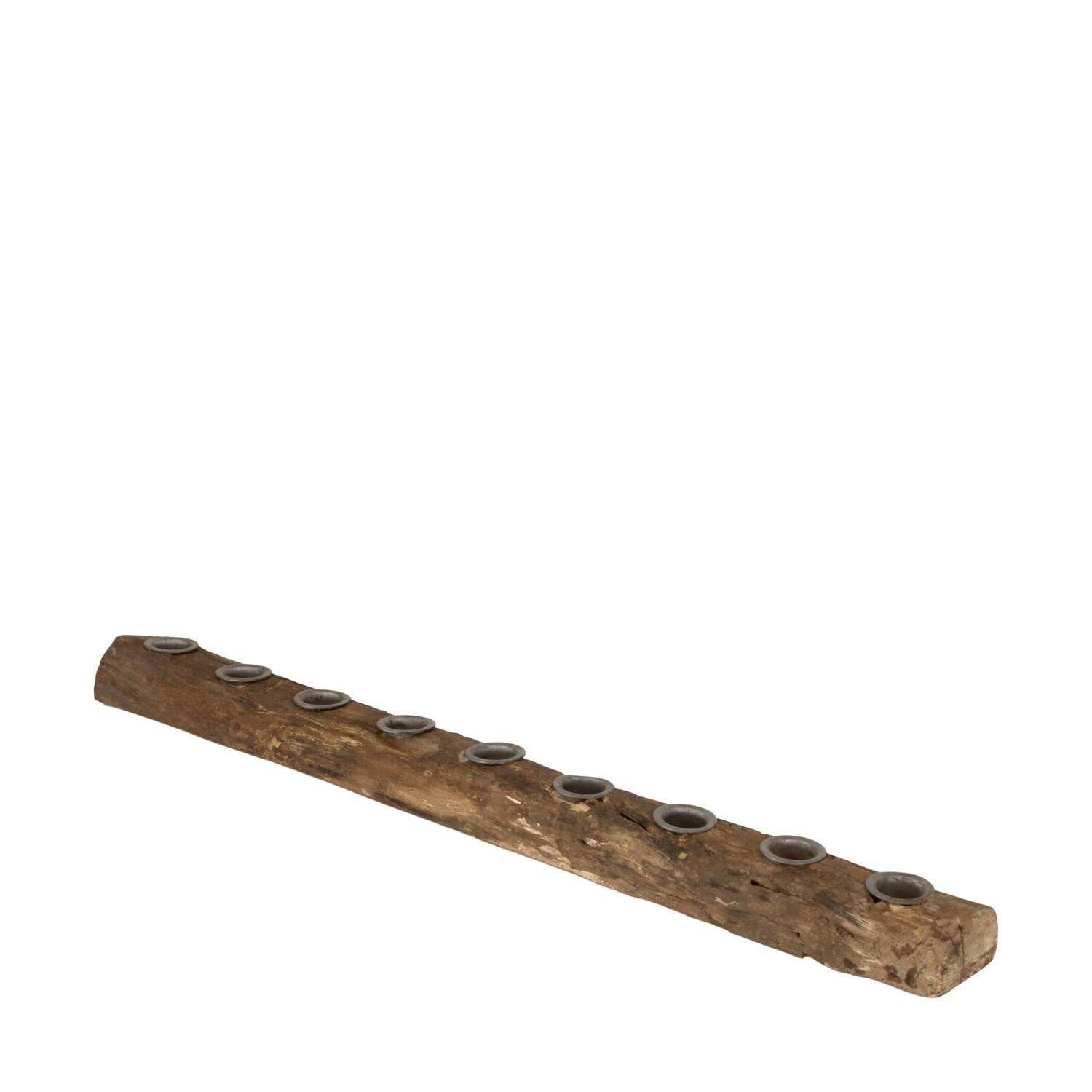Dinnercandle holder reclaimed wood vintage 58x4x3cm