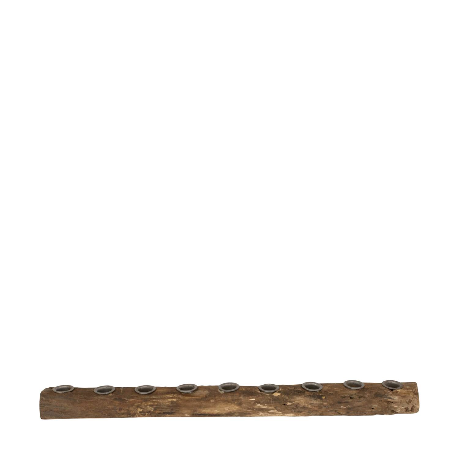 Dinnercandle holder reclaimed wood vintage 58x4x3cm