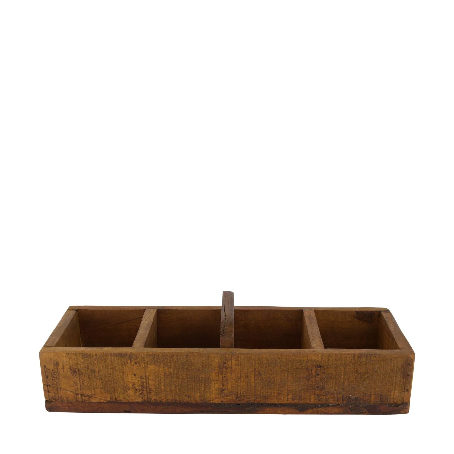 Tray reclaimed wood 37x14x9.5cm - Brown