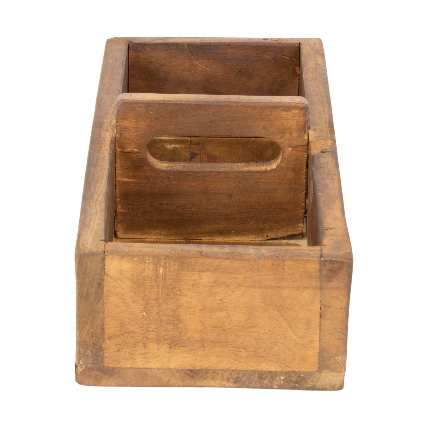 Tray reclaimed wood 37x14x9.5cm - Brown