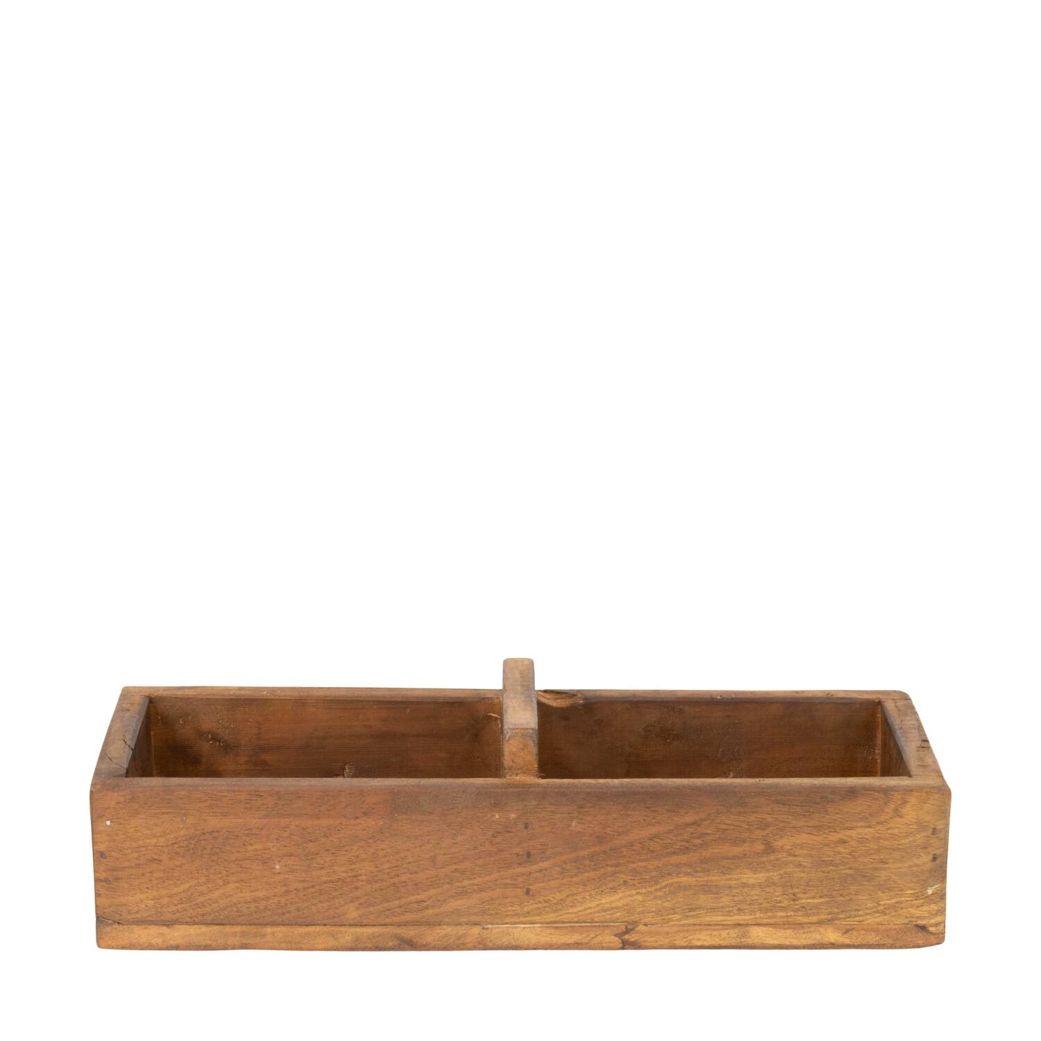 Tray reclaimed wood 37x14x9.5cm - Brown