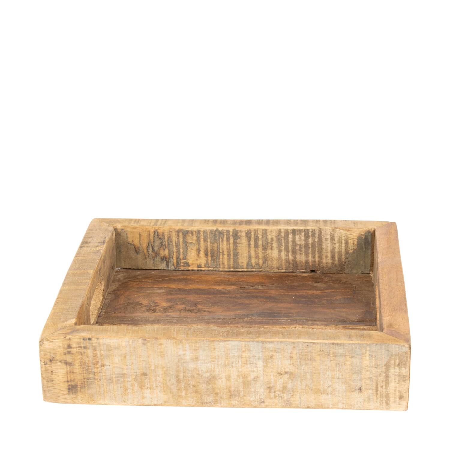 Tray reclaimed wood 28x28x6cm