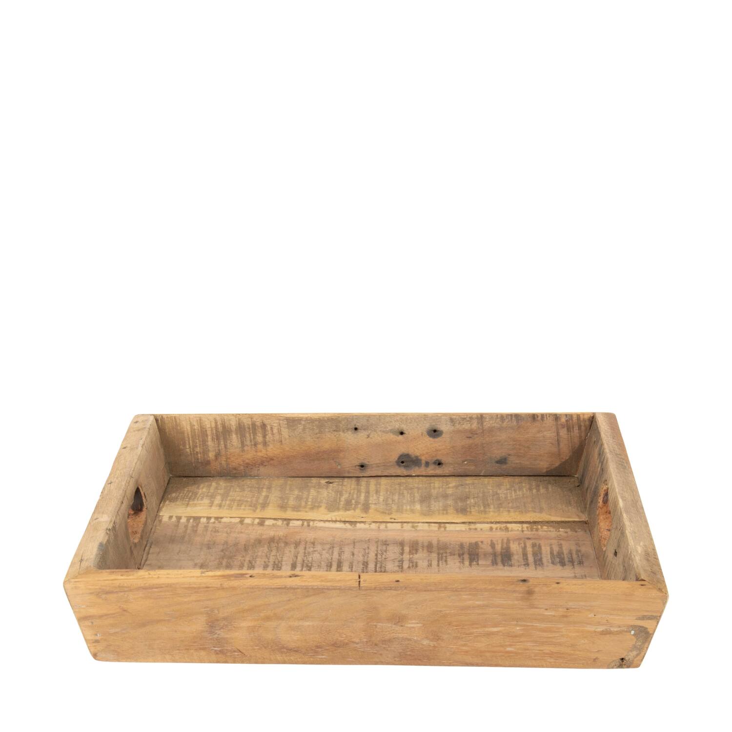 Tray reclaimed wood 38x38x7cm - Natural