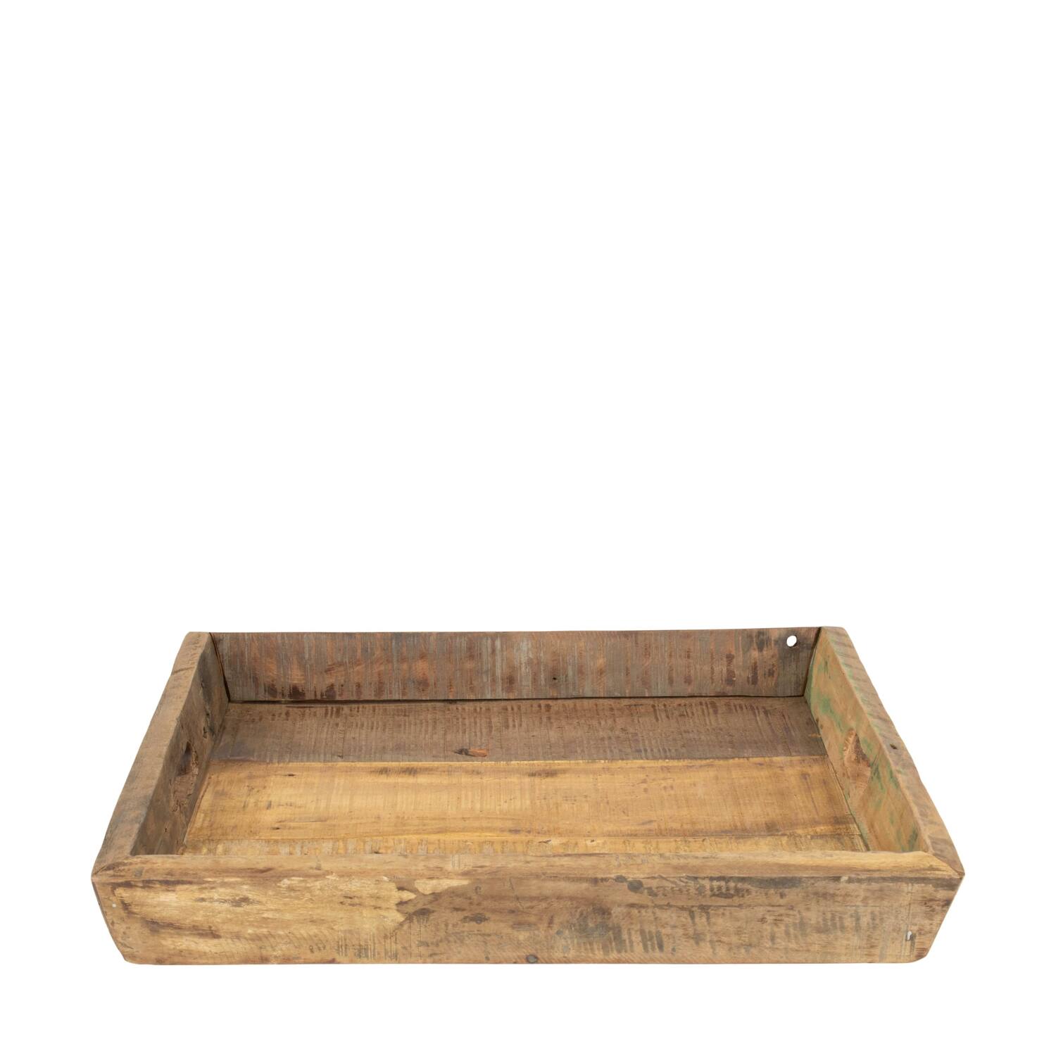 Tray reclaimed wood 46x46x7cm - Natural