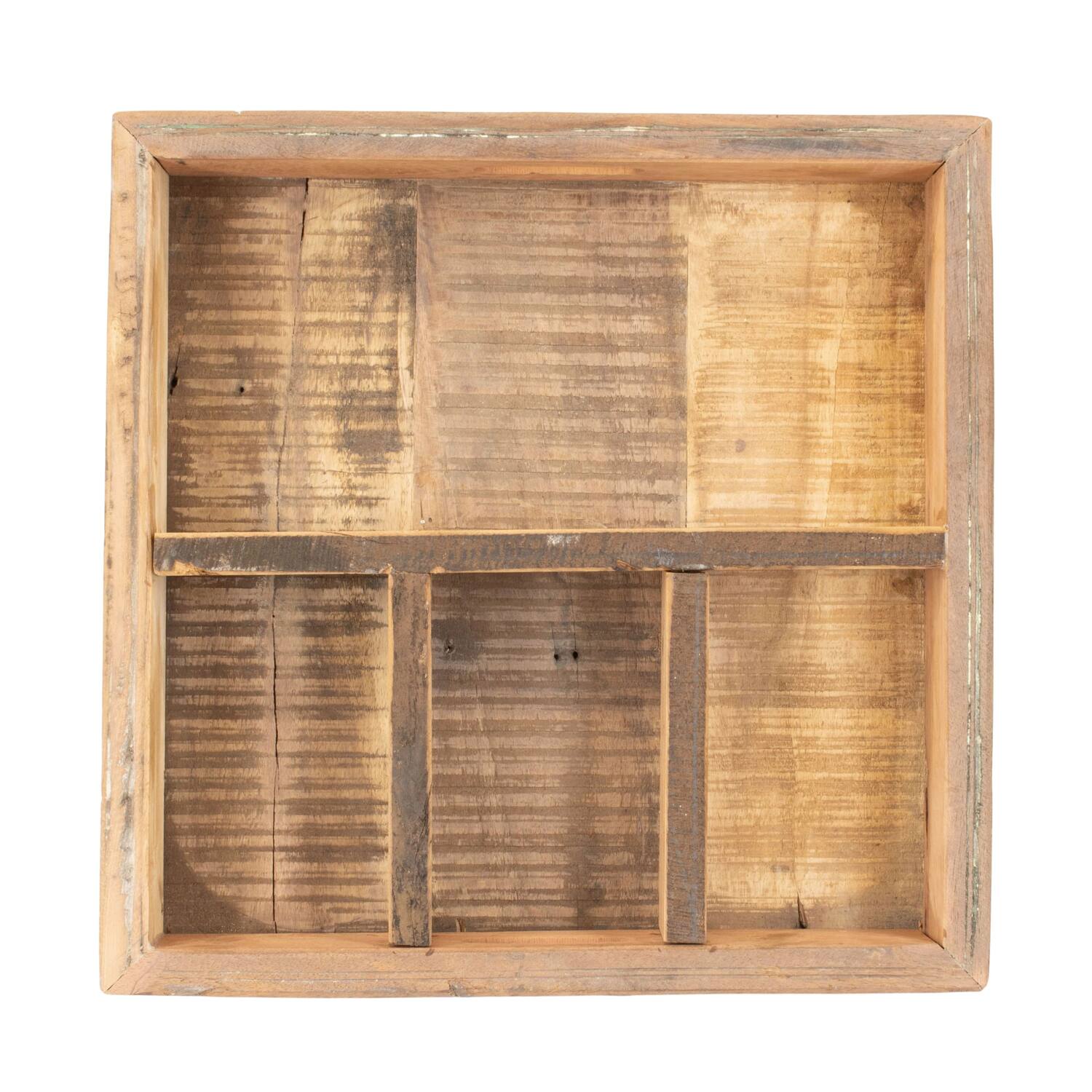 Tray reclaimed wood vintage 38x38x7cm