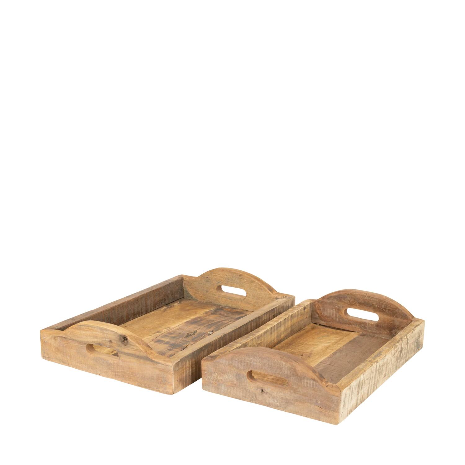 Tray reclaimed wood vintage 47x31x6cm S2 - Natural