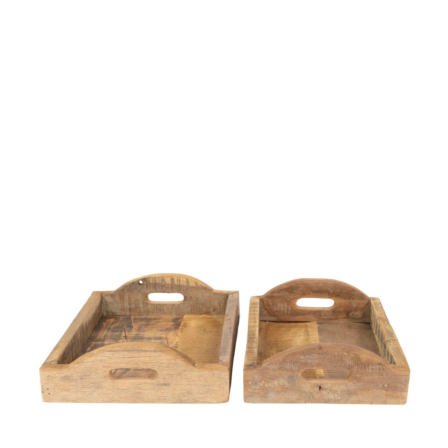 Tray reclaimed wood vintage 47x31x6cm S2 - Natural