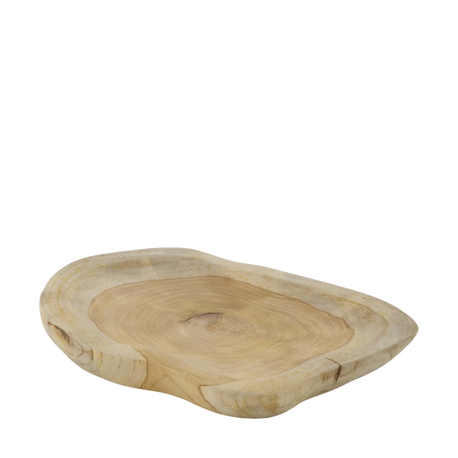 Tray organic teak wood 28x18x2.5cm - Natural