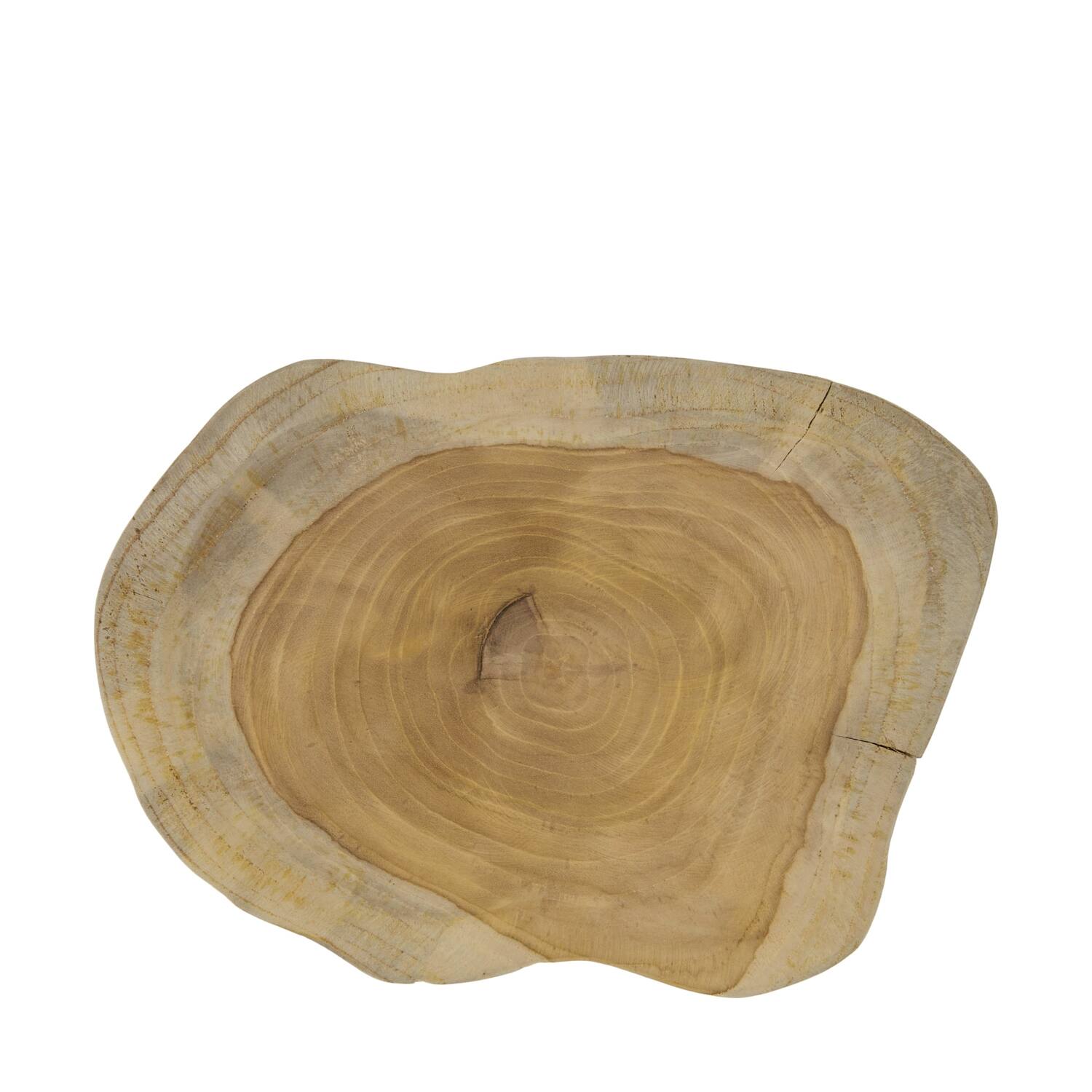 Tray organic teak wood 28x18x2.5cm - Natural