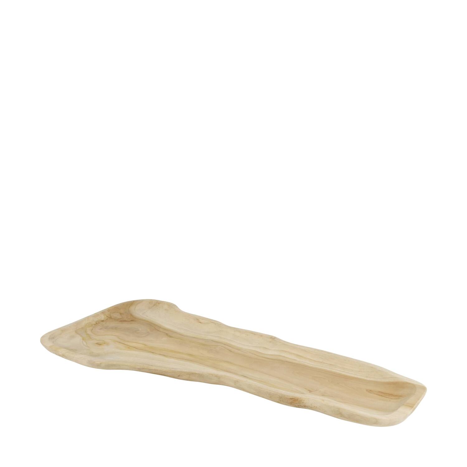 Tray organic teak wood 58x28x2.5cm - Natural