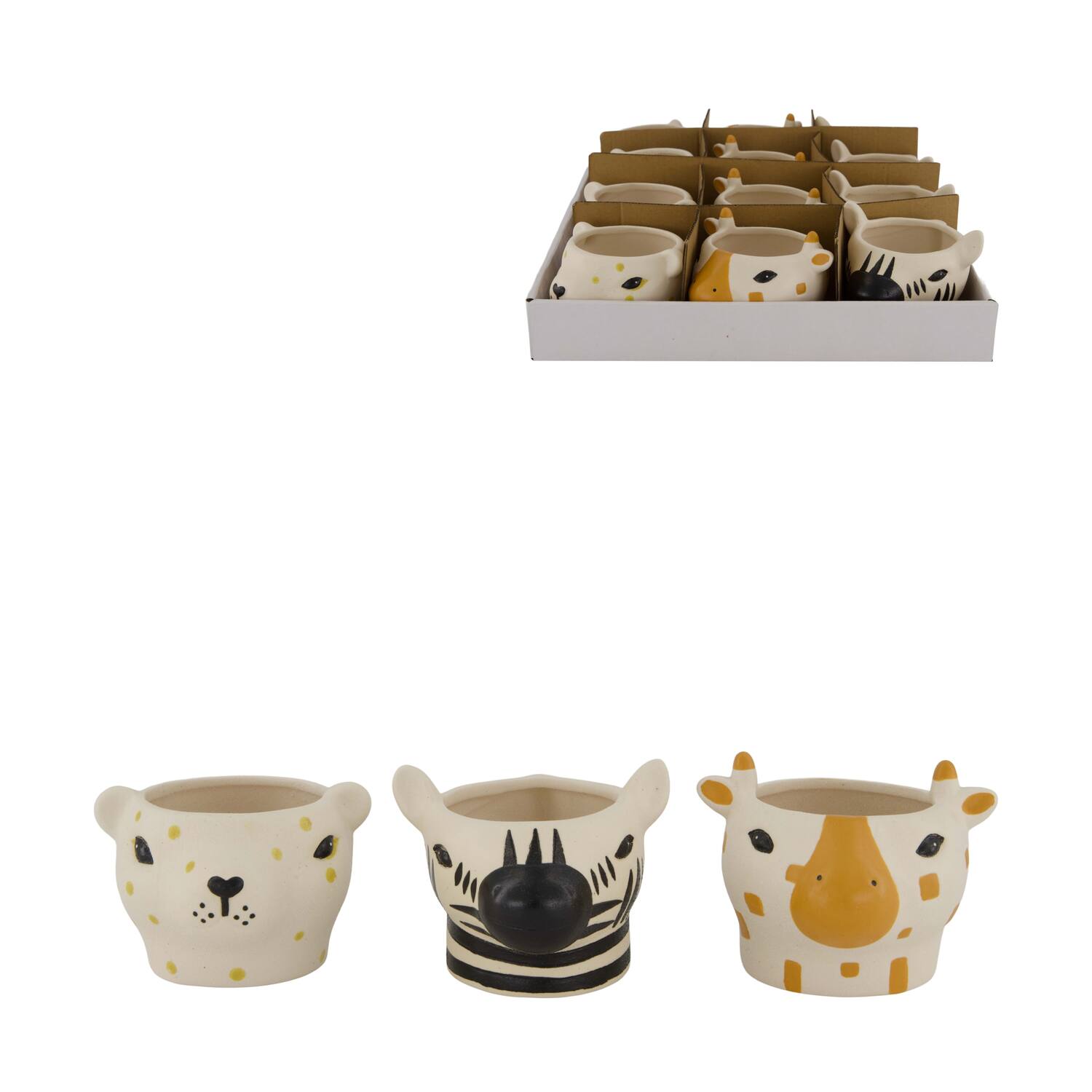 Planter animal in display ceramic 10x10x7.5cm A/3
