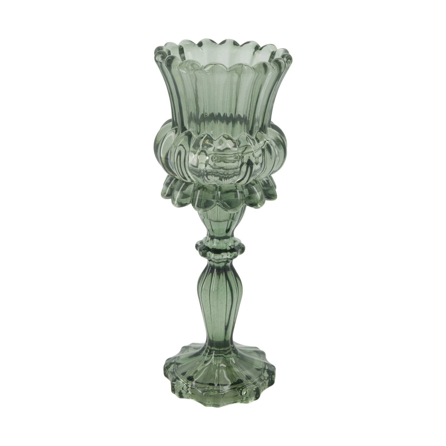 Tealight holder glass 9.5x9.5x26.5cm