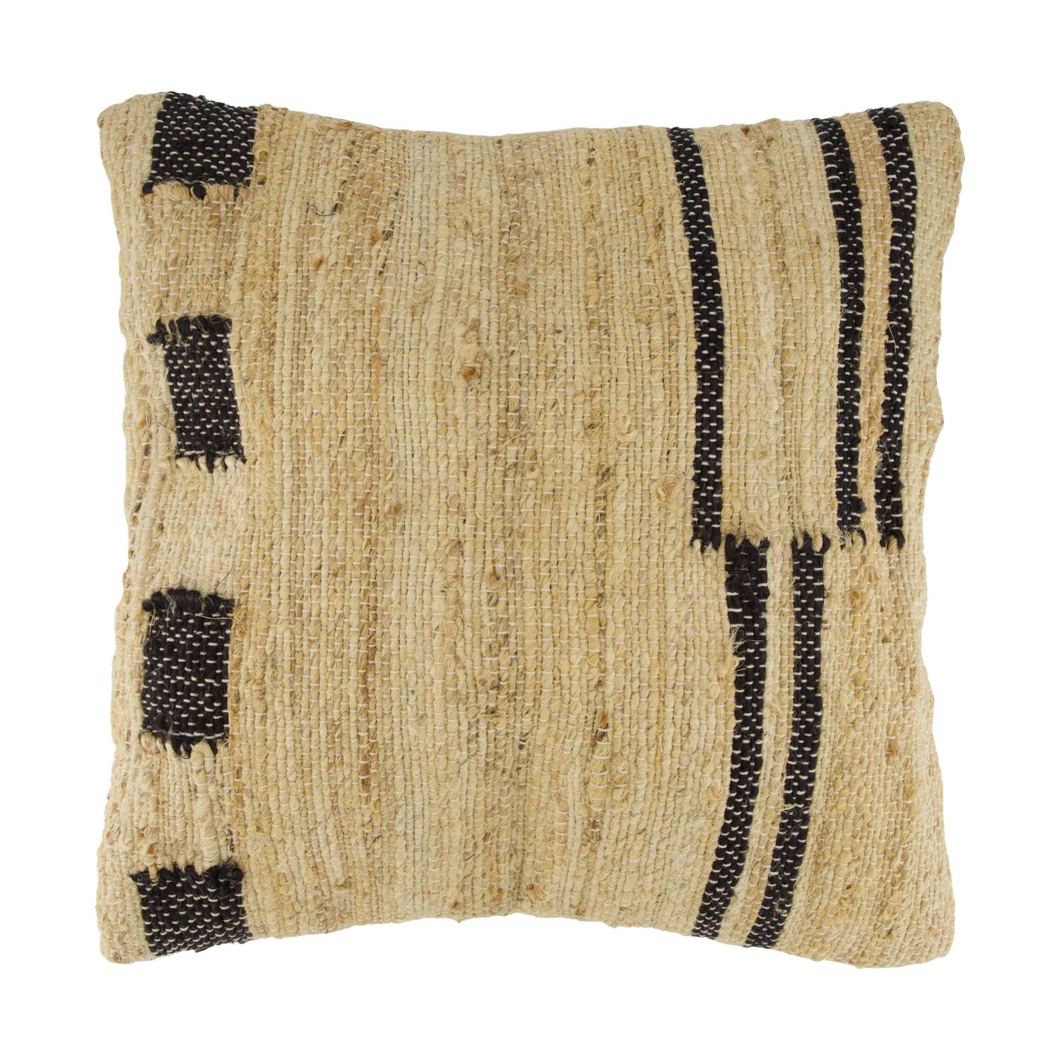 Cushion jute 45x45x8cm - Natural