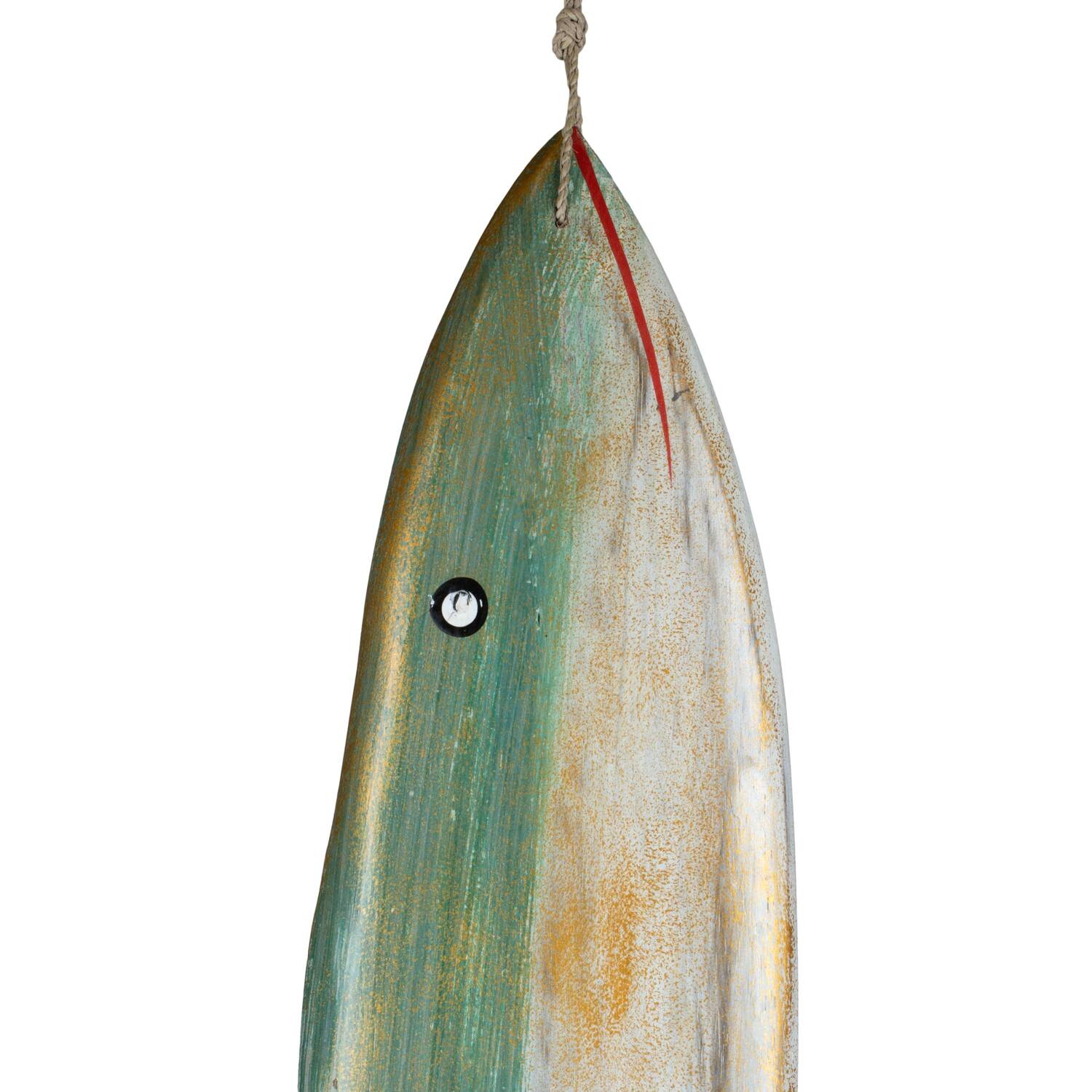 Fish albizia wood with hanger 78x2x14cm