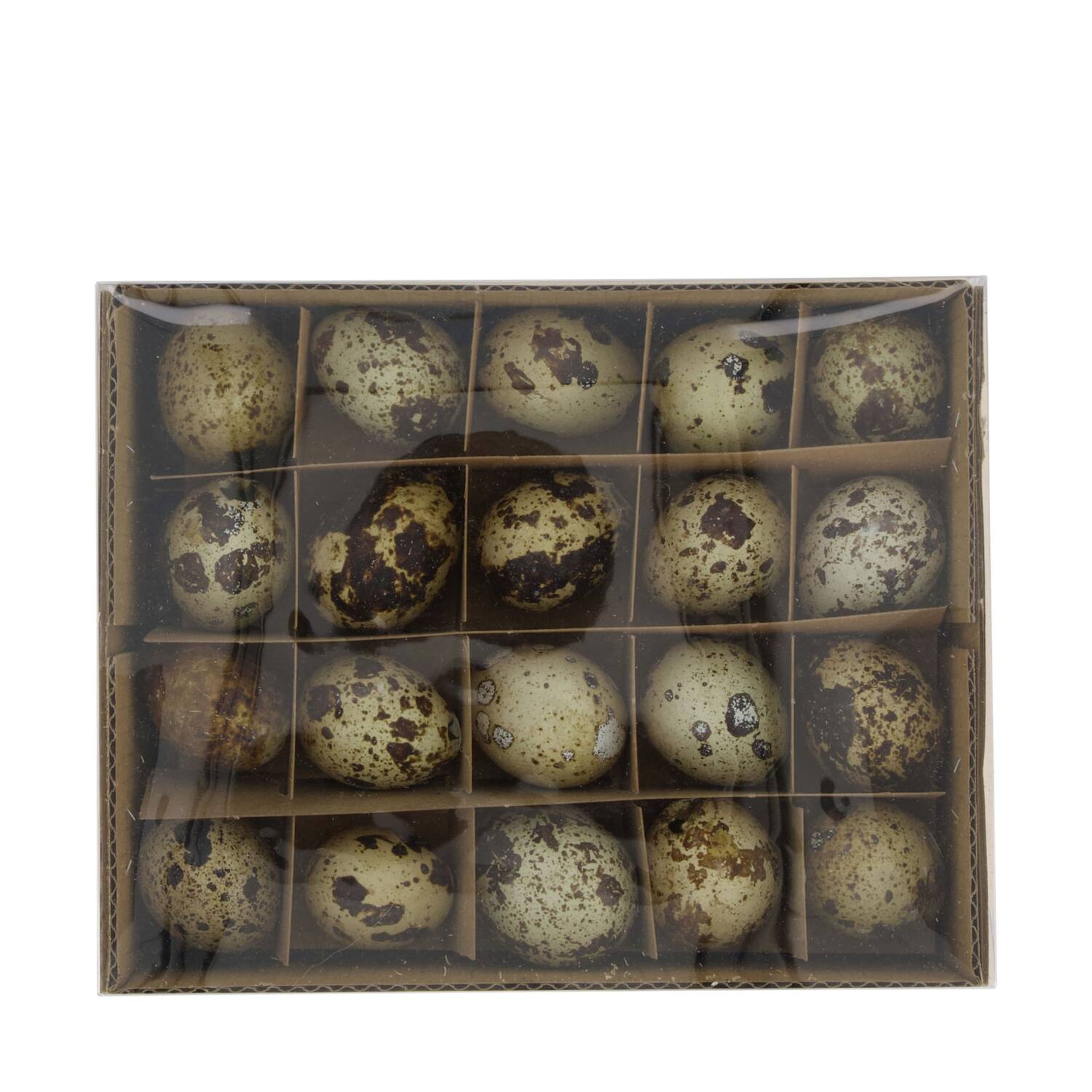Egg quail nature 15x12x9.5cm 60pc