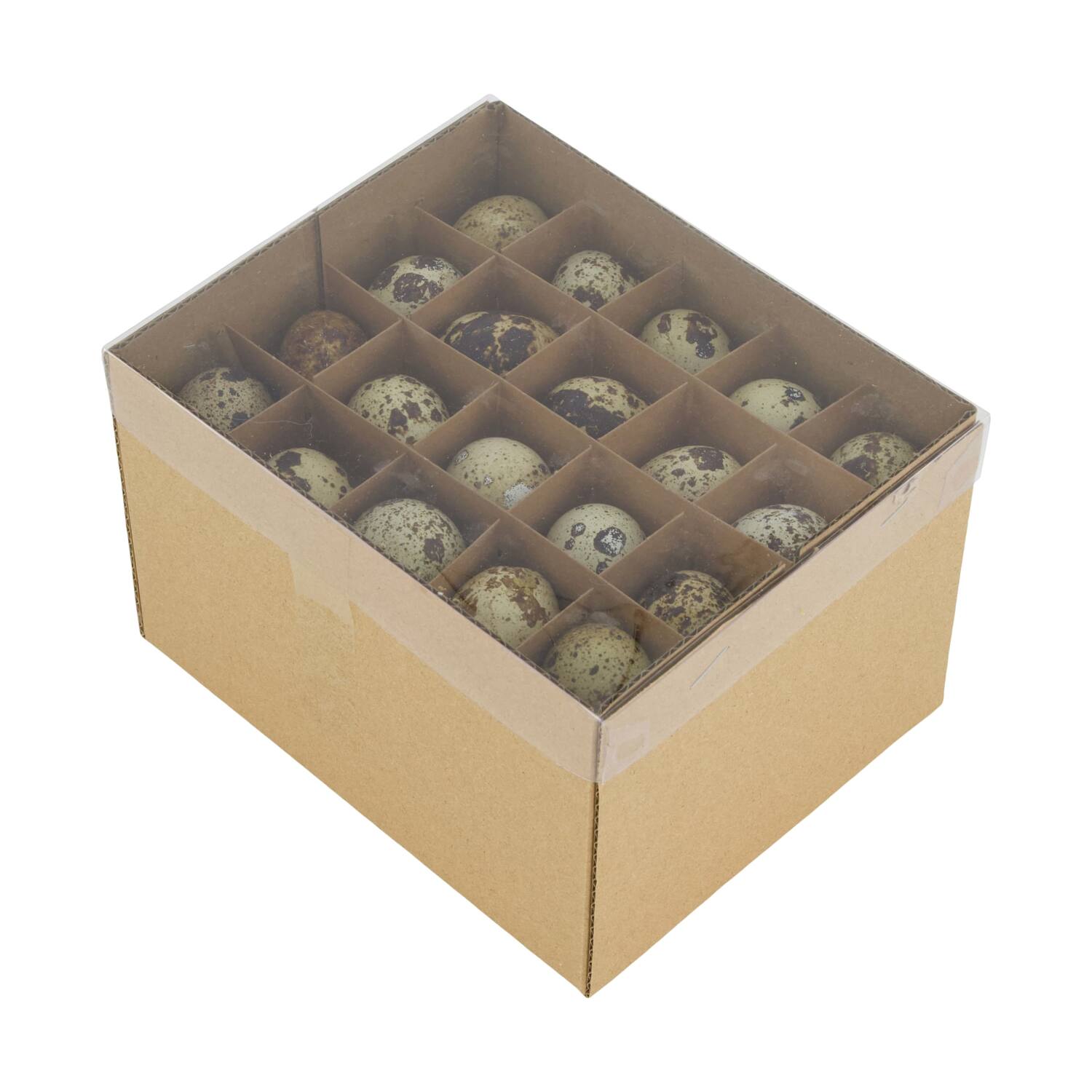 Egg quail nature 15x12x9.5cm 60pc