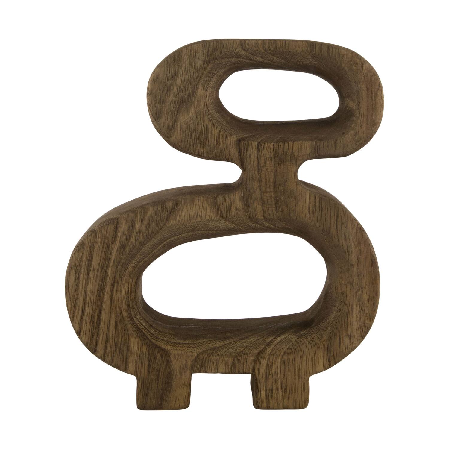 Statue paulownia wood 26x6x31cm - Brown