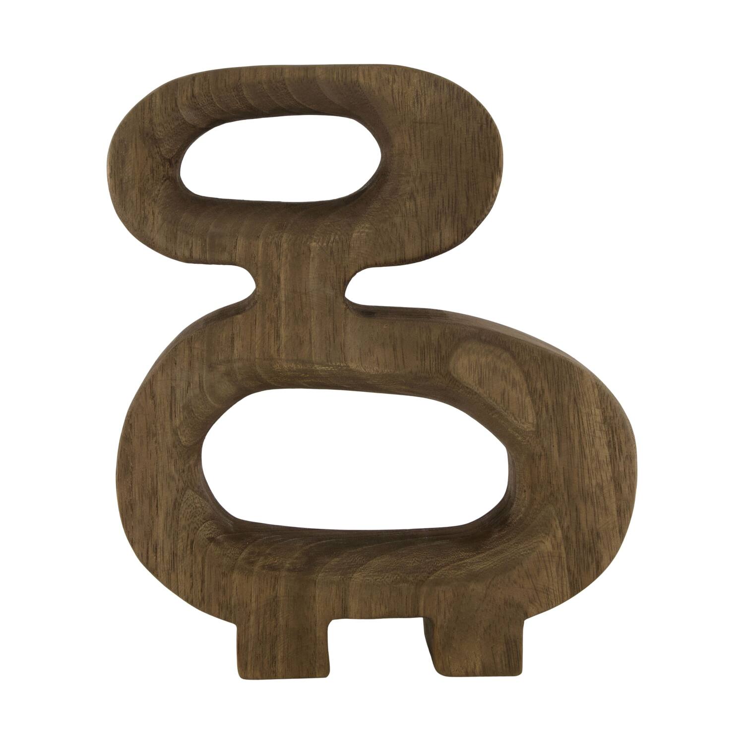 Statue paulownia wood 26x6x31cm - Brown