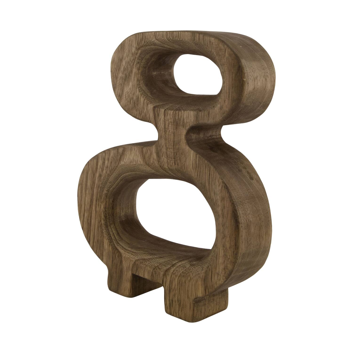 Statue paulownia wood 26x6x31cm - Brown