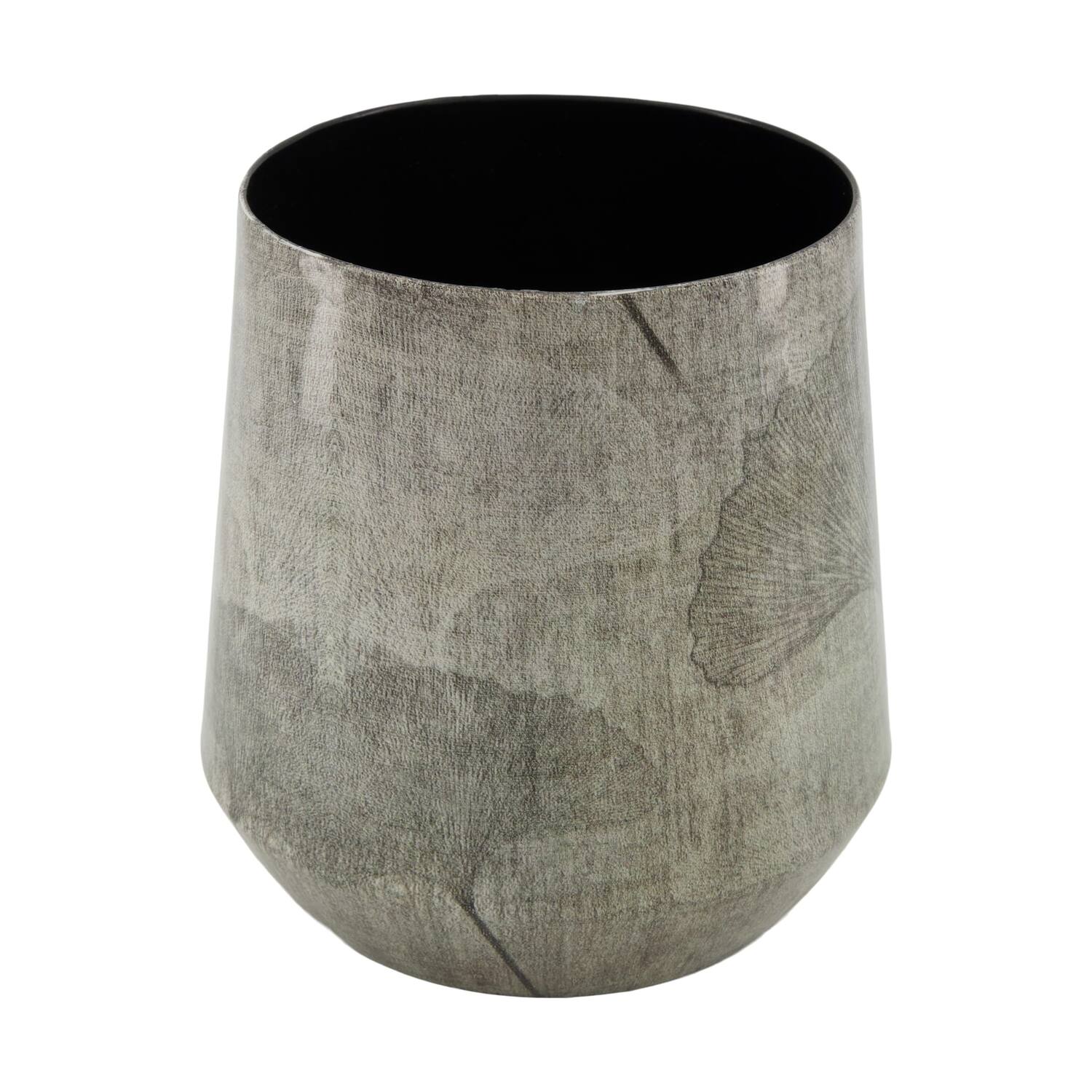 Planter leaf metal 22x22x22.5cm  - Grey