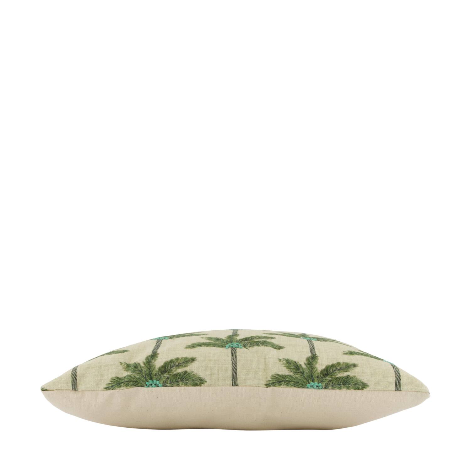 Cushion palm tree cotton 45x45x8cm - Green