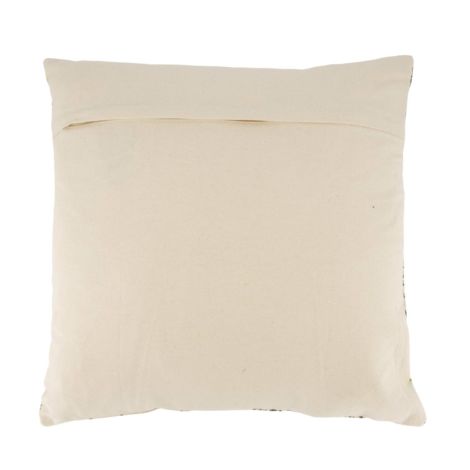 Cushion botanic print cotton 45x45x8cm