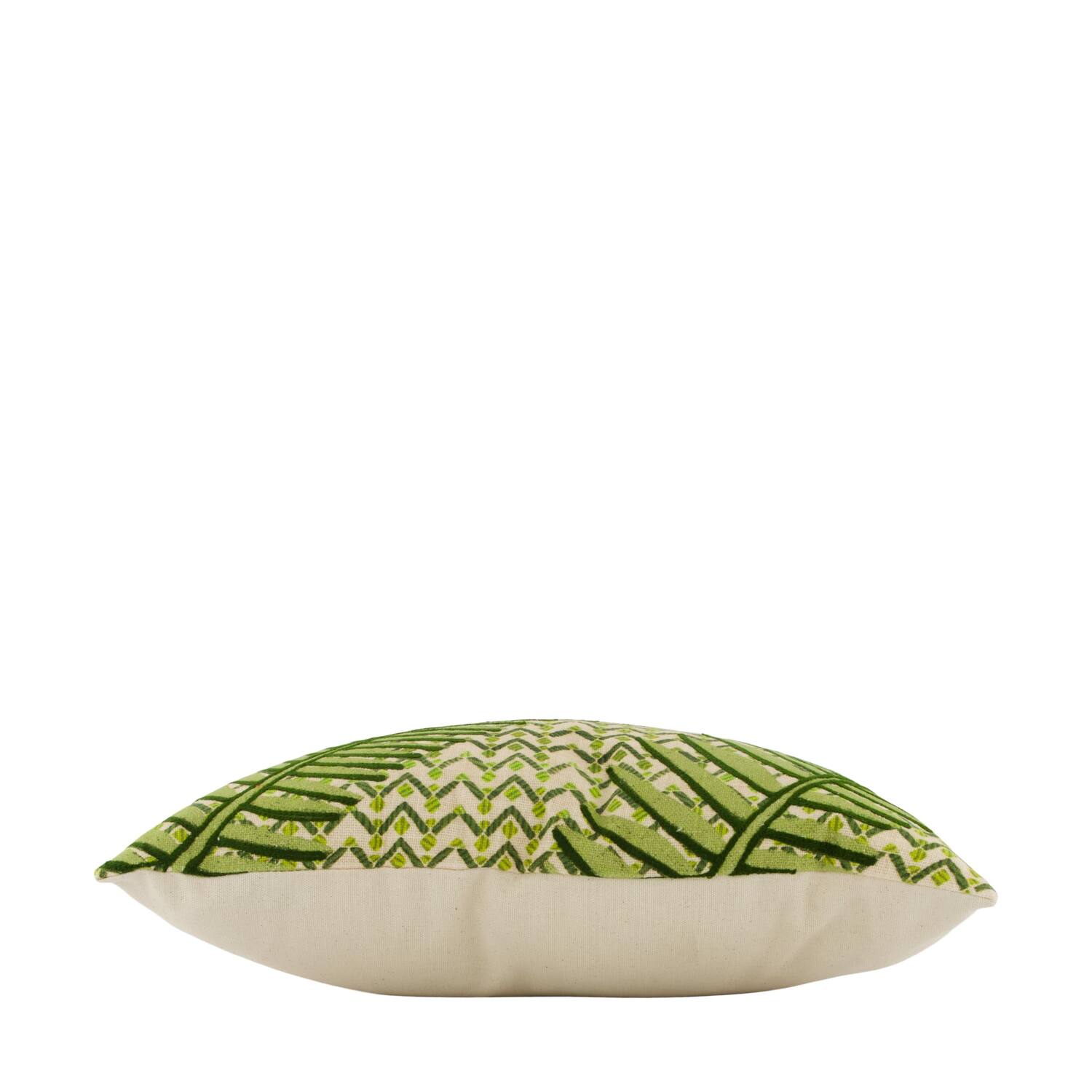 Cushion leaf print cotton 45x45x8cm
