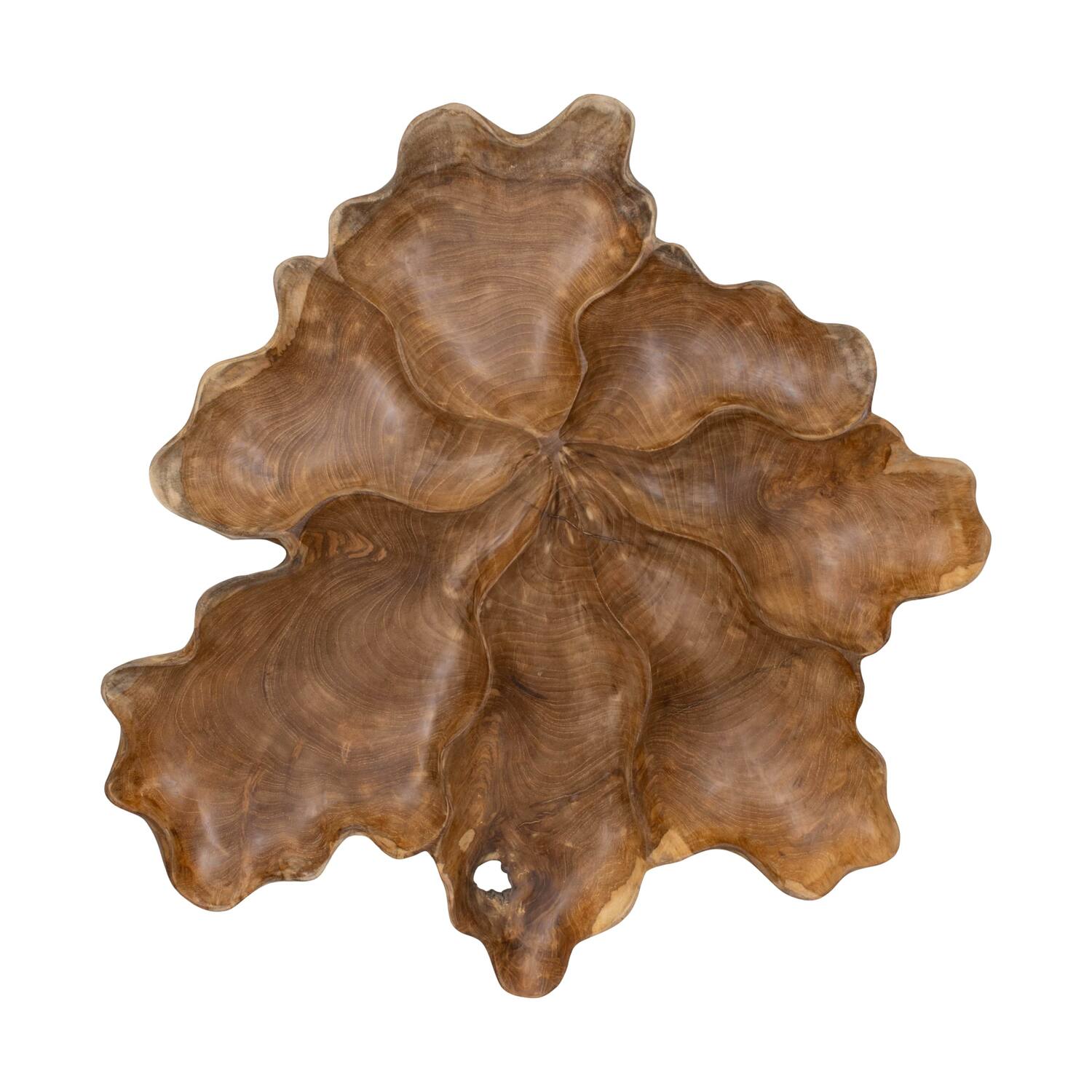 Wall art organic teak wood 67x61x6cm - Natural