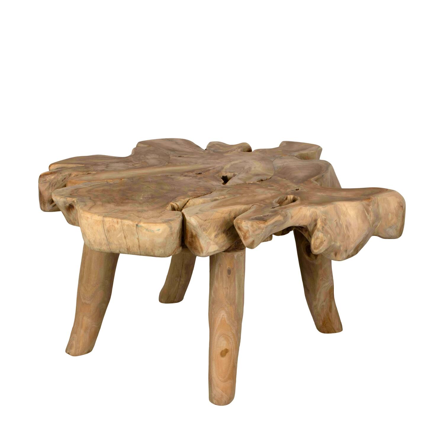 Side table teak wood 90x90x48cm - Natural