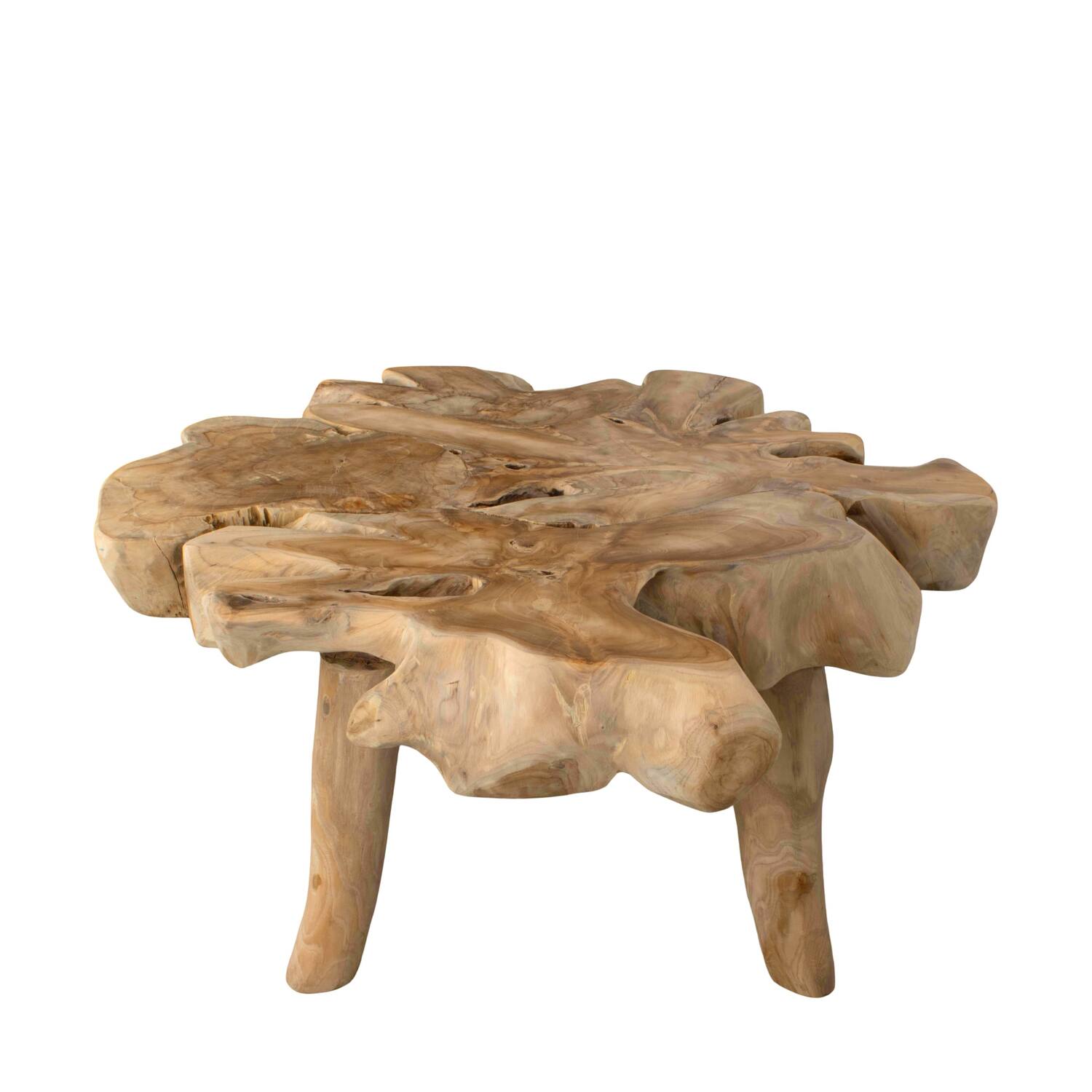 Side table teak wood 90x90x48cm - Natural