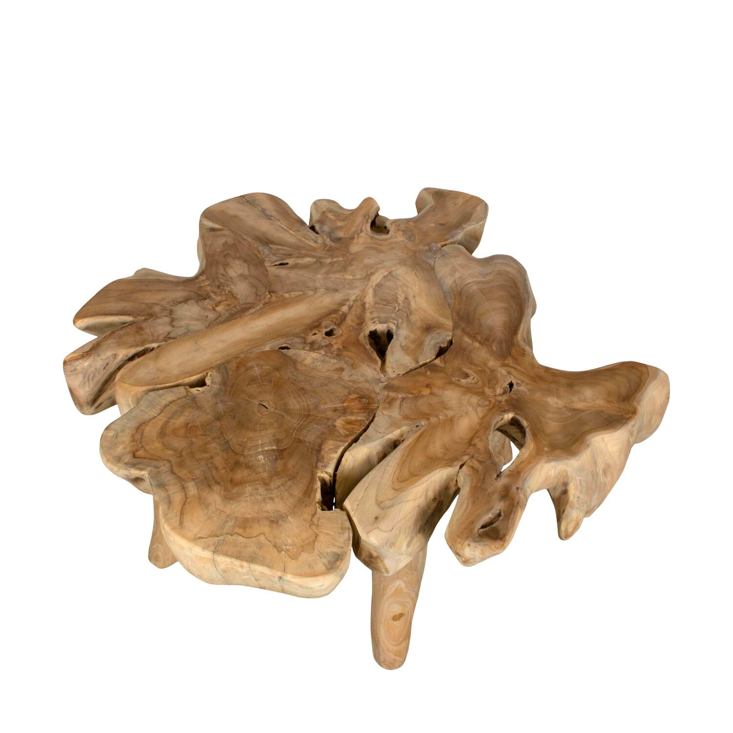 Side table teak wood 90x90x48cm - Natural