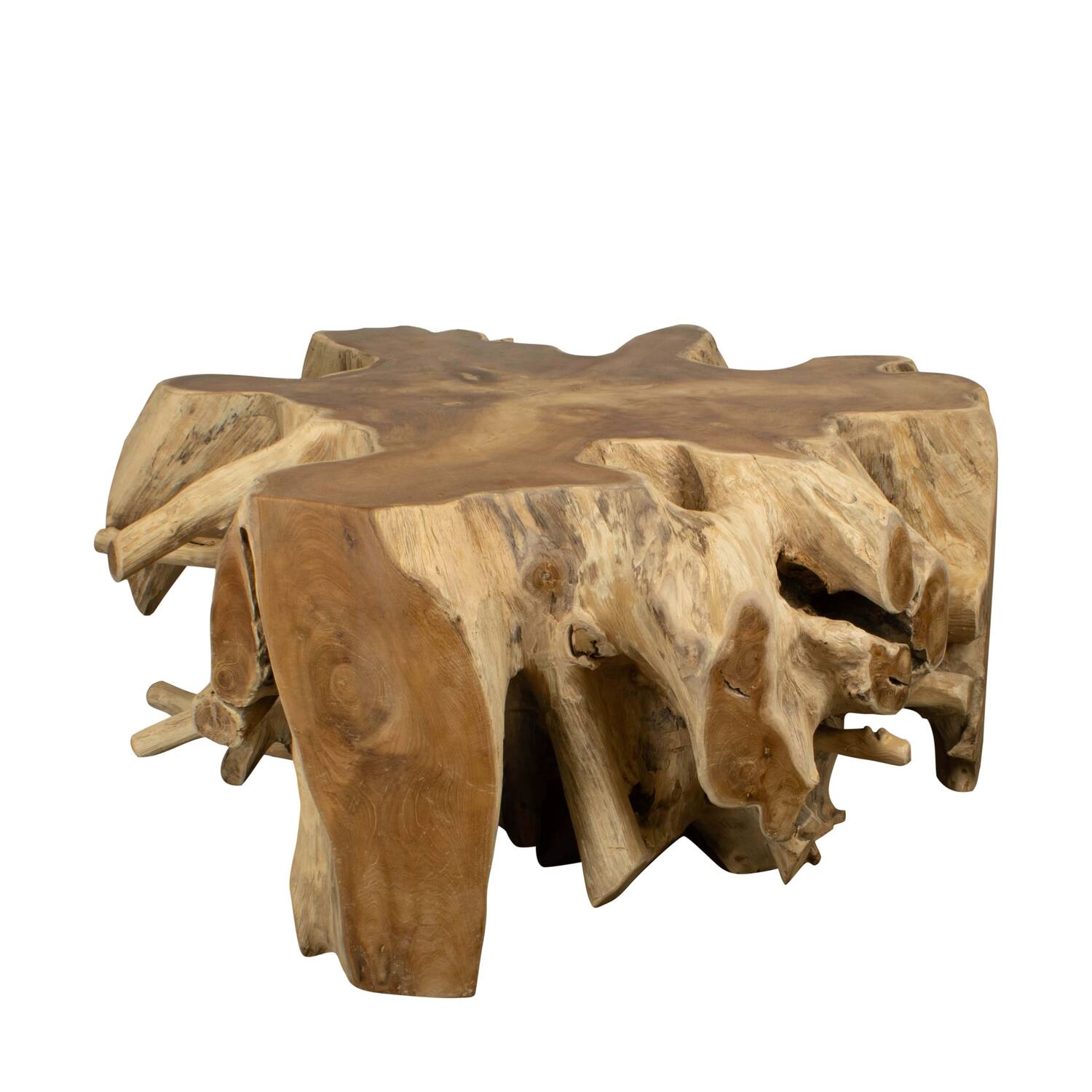 Side table teak wood 100x100x48cm
