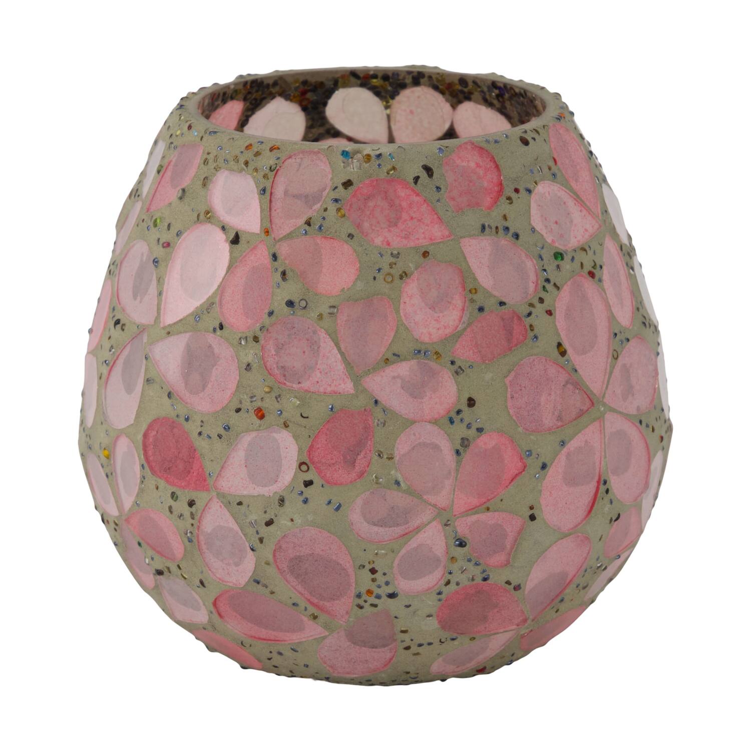 Tealight holder glass 11x11x9cm