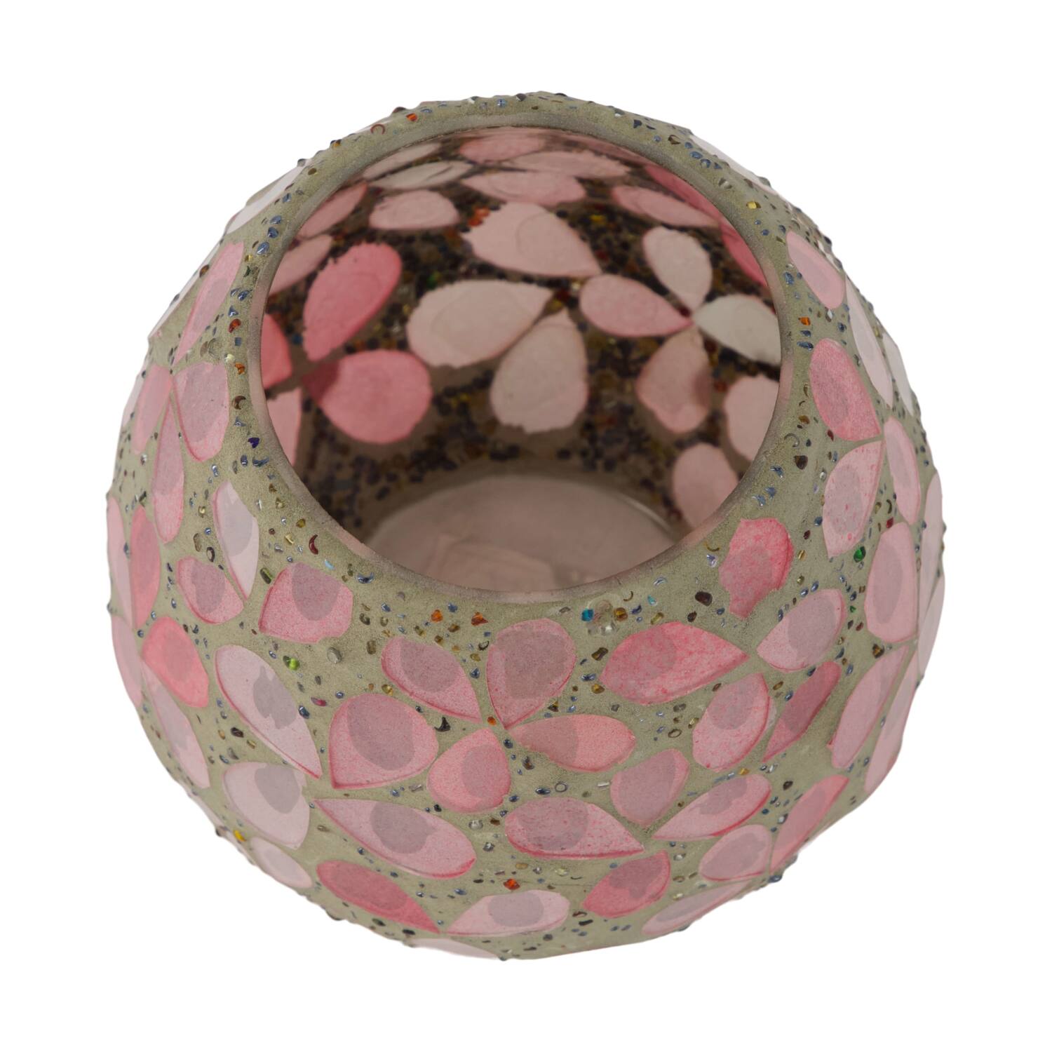 Tealight holder glass 11x11x9cm