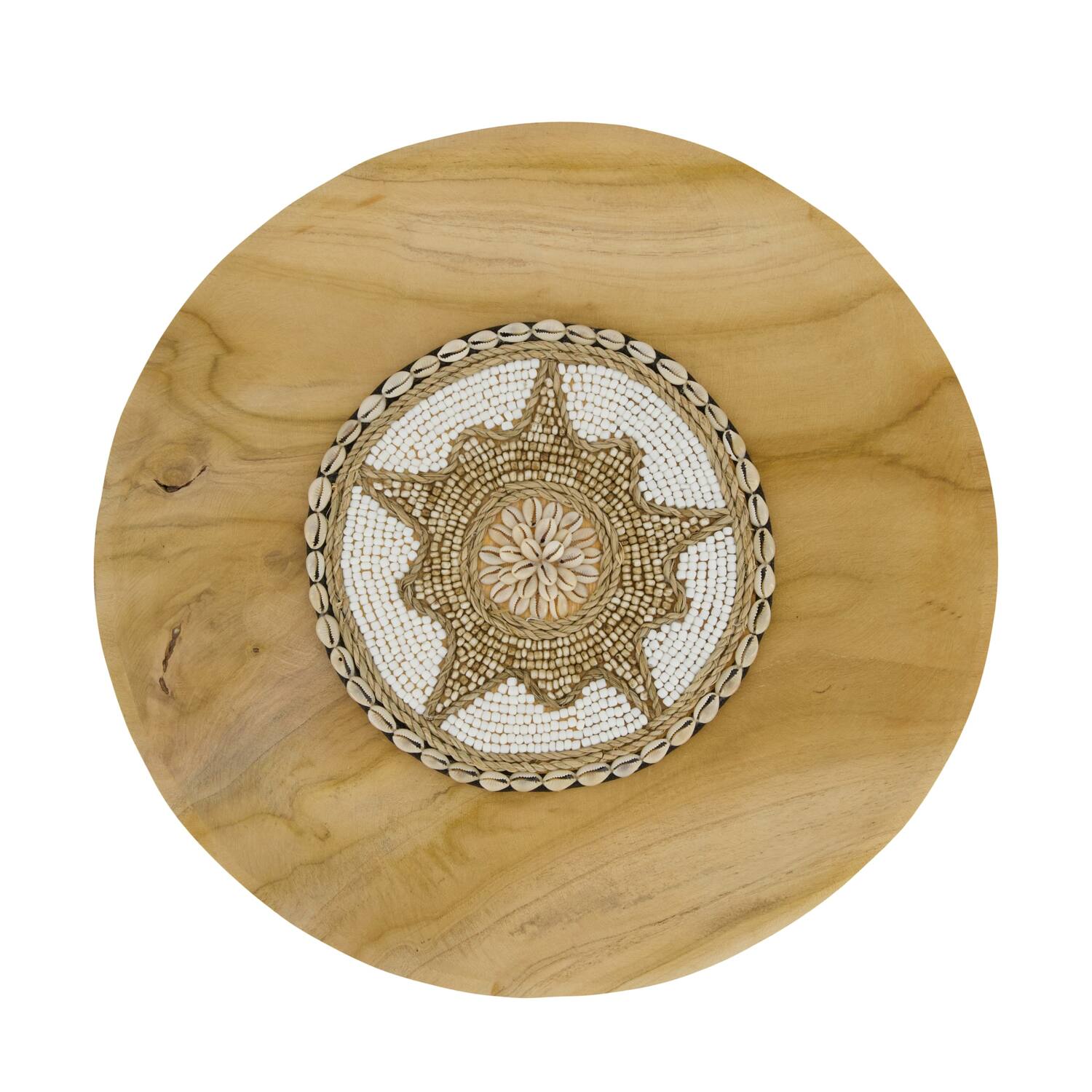 Wall art round teak wood 38x38x3cm