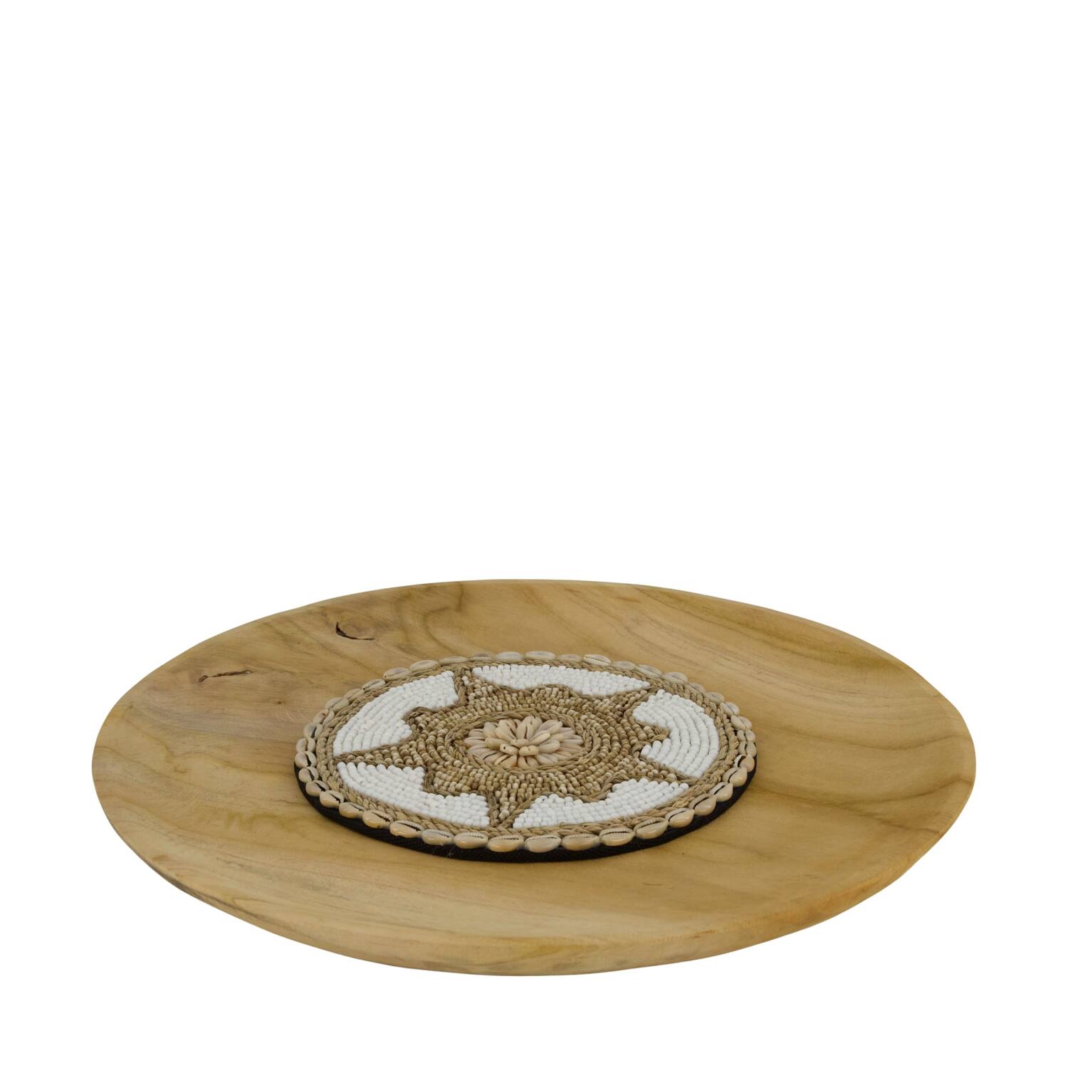 Wall art round teak wood 38x38x3cm
