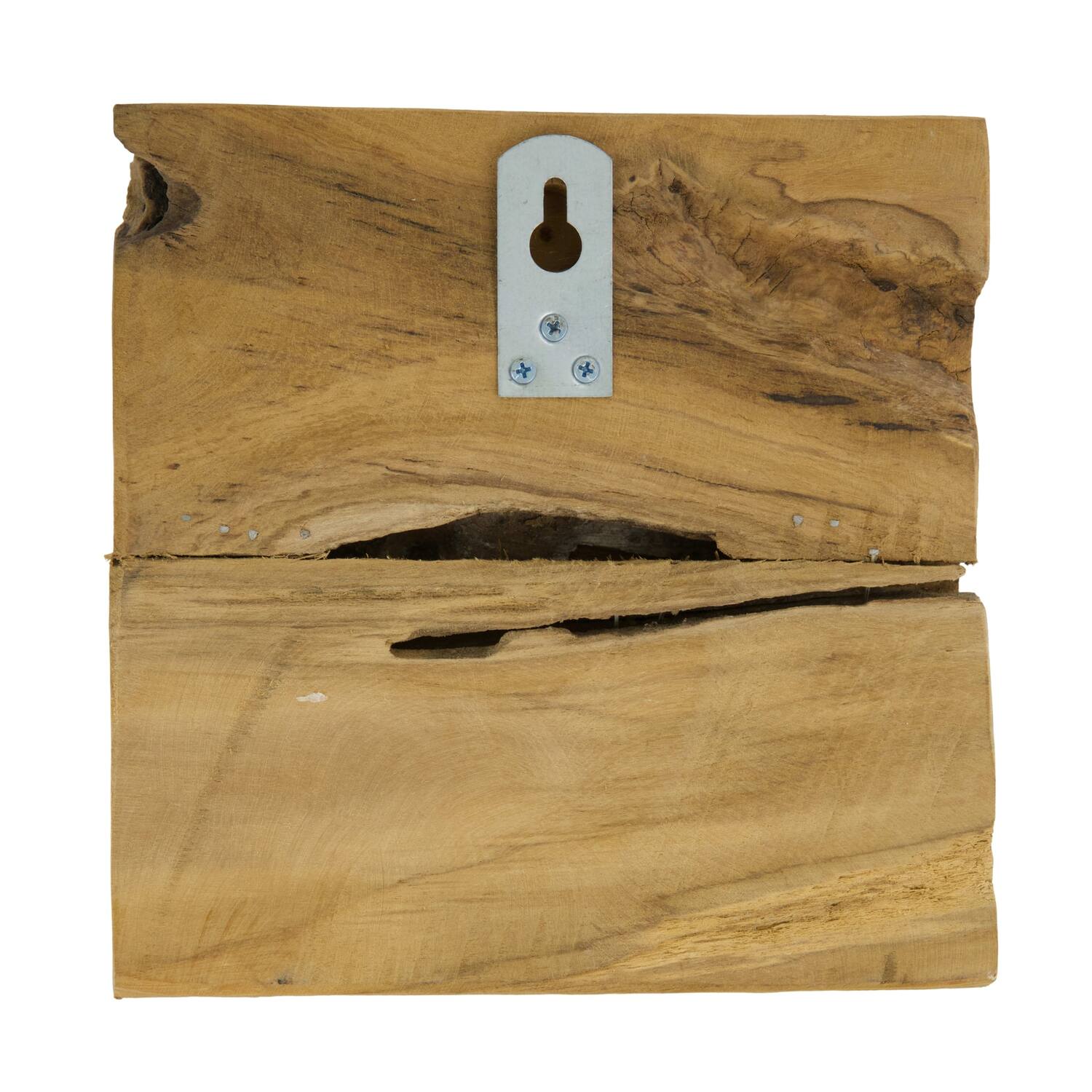 Coat rack teak wood with 1 hook 18x18x8cm