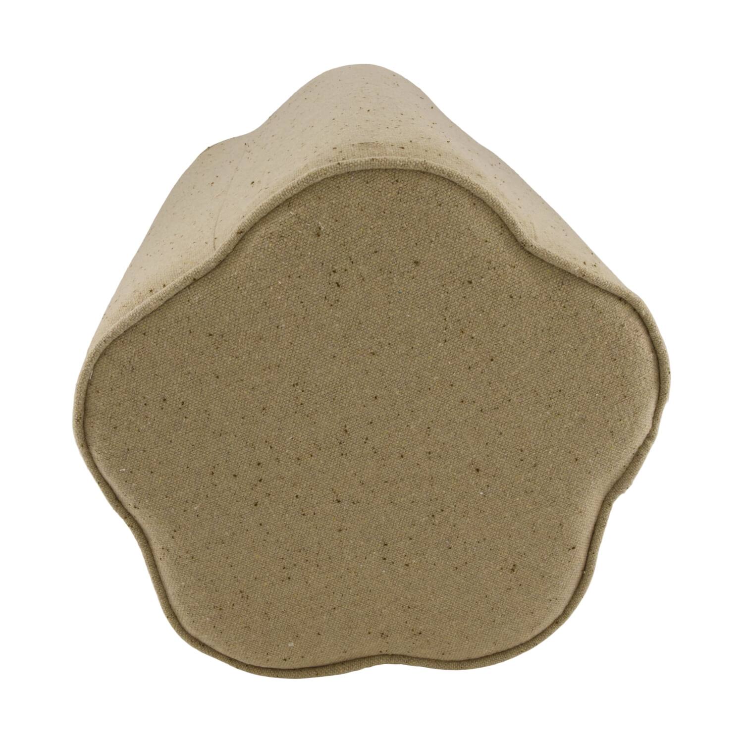 Pouf flower fabric 38x38x48cm - Cream